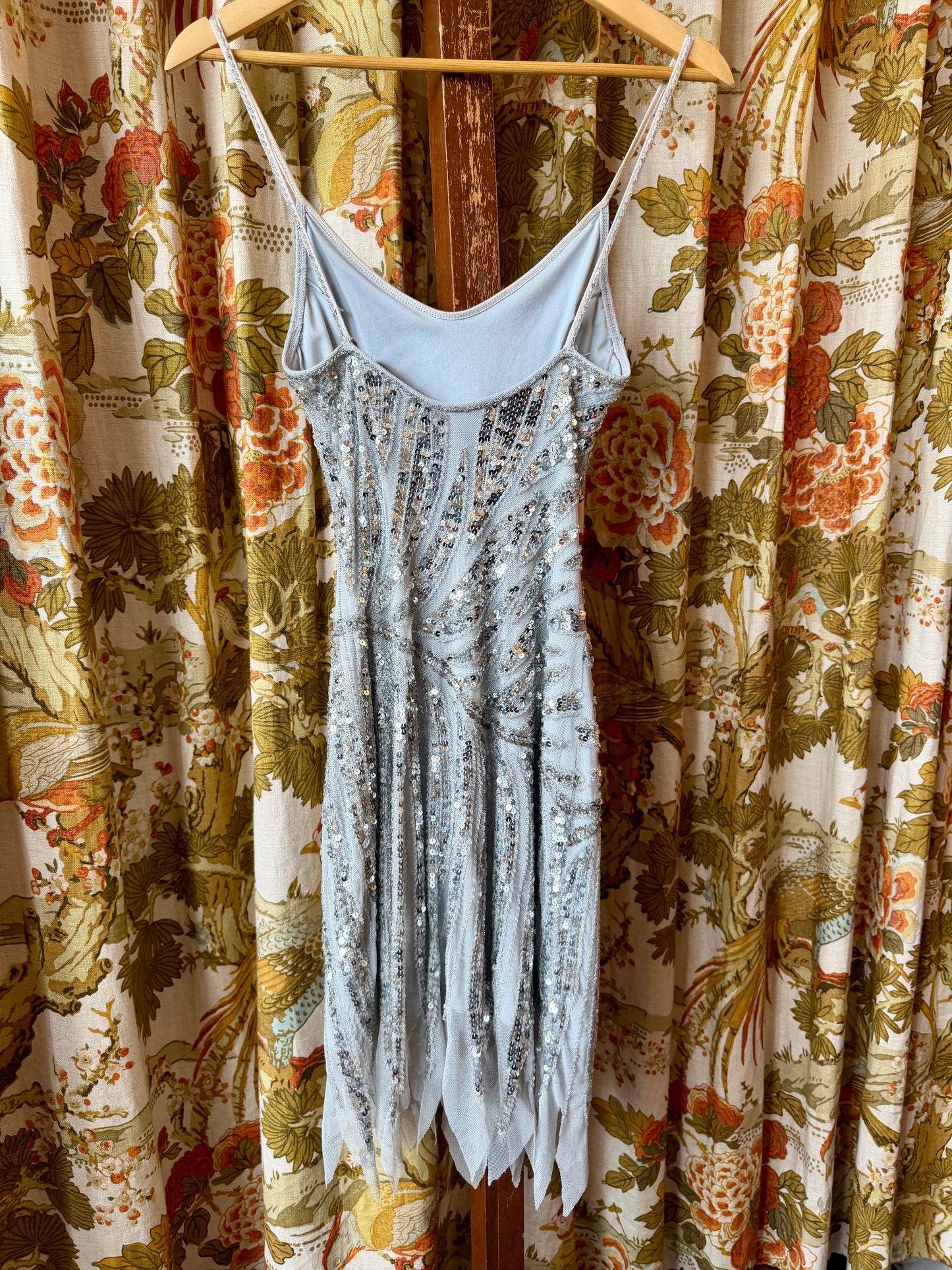 Y2K Silver Sequin Dress | Caché