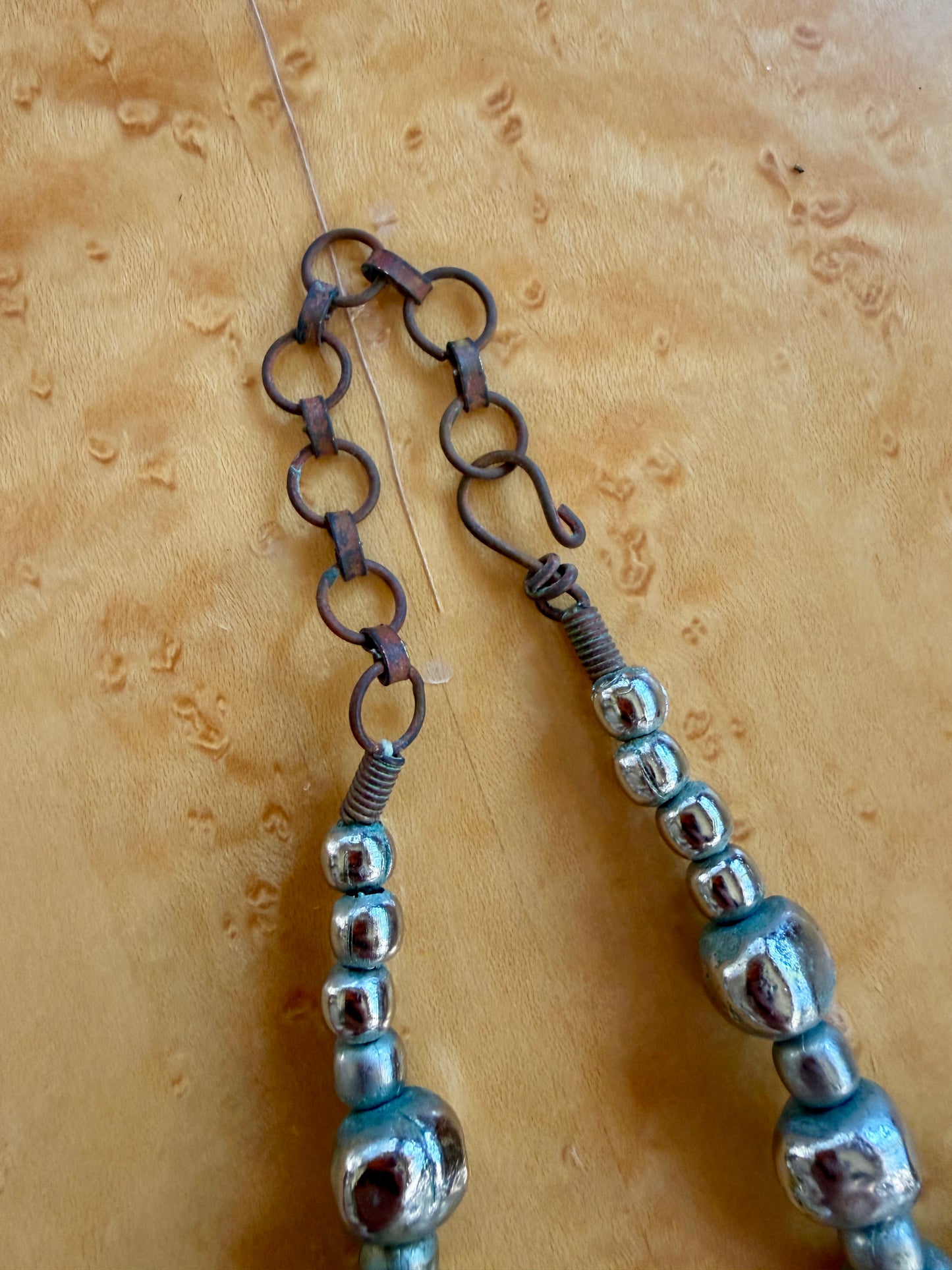 Vintage Silver Tone XL Disc Necklace