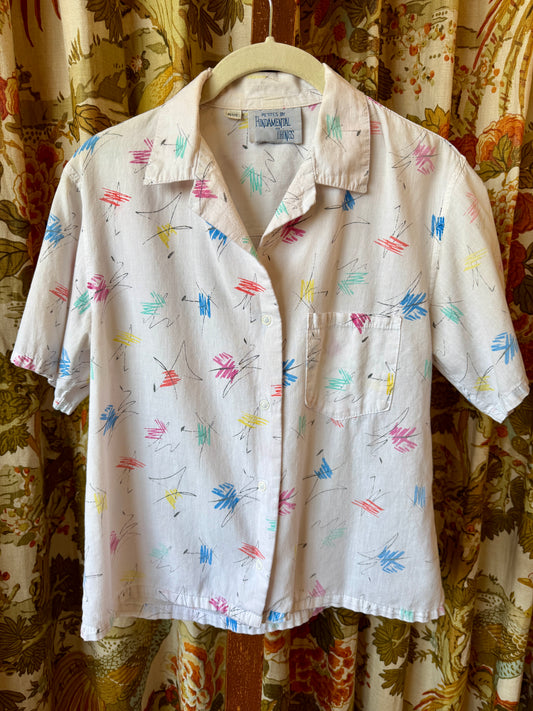 1980's Squiggle Snap Front Shirt AS IS | Fundamental Things