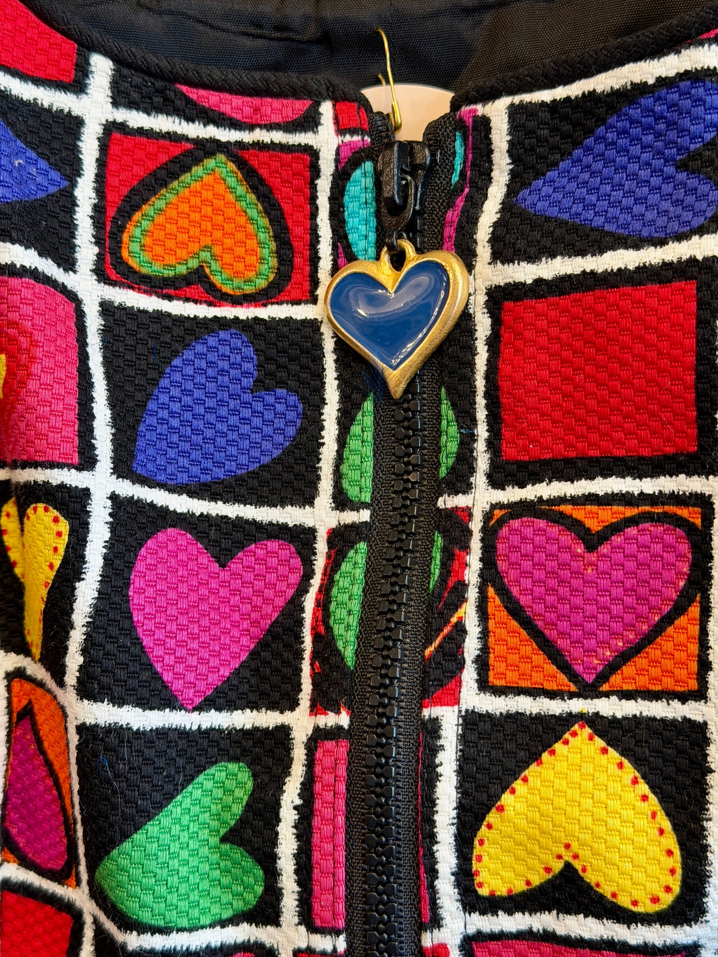 1990's Zip Front Heart Dress | Linda Segal