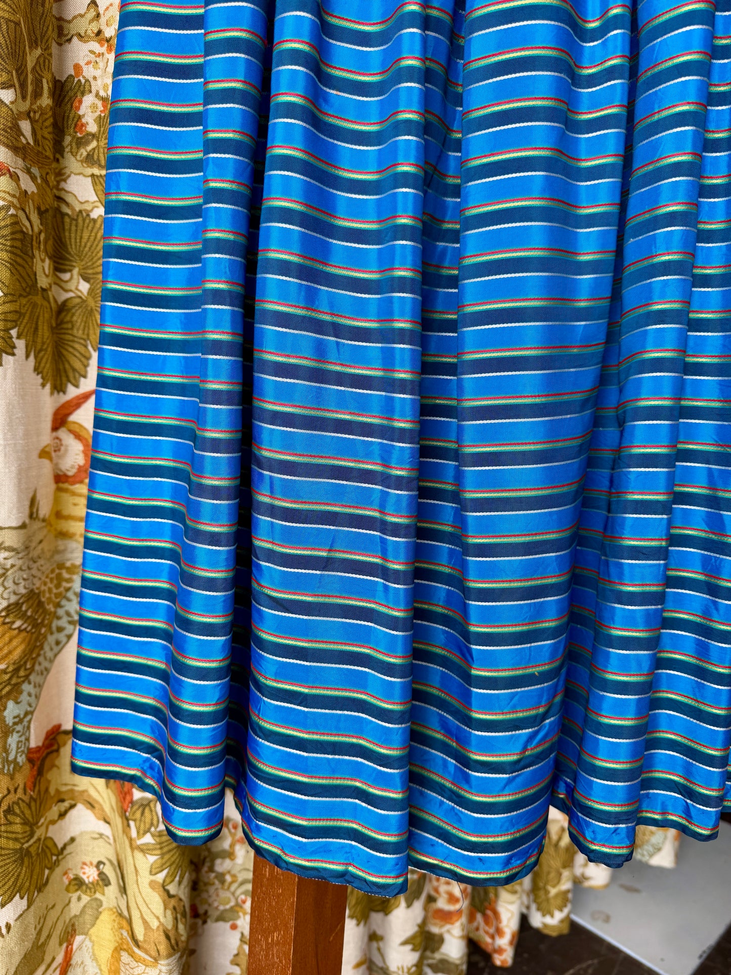 1980's Blue Striped Acetate Dress | Neiman Marcus