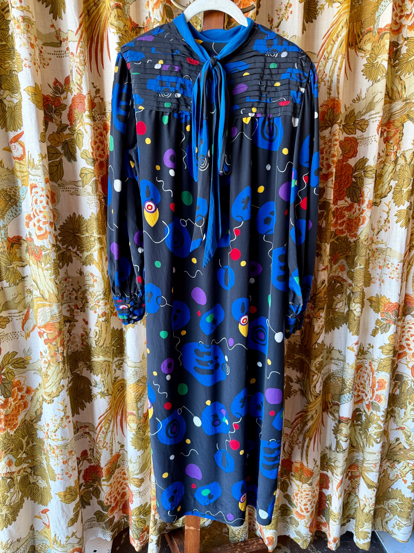 1980's Abstract Silk Dress | Ciao Ltd.