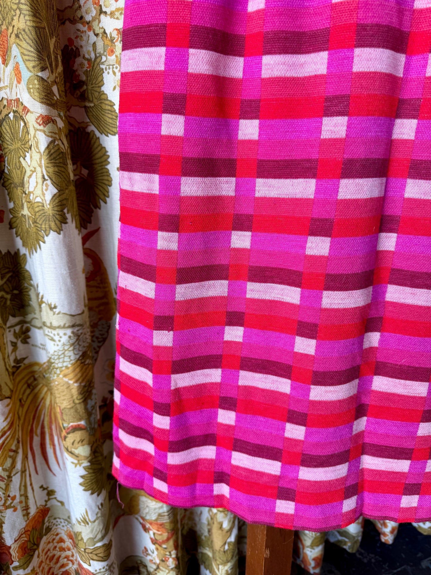 1960's/70's Orange & Pink Knit Dress AS IS