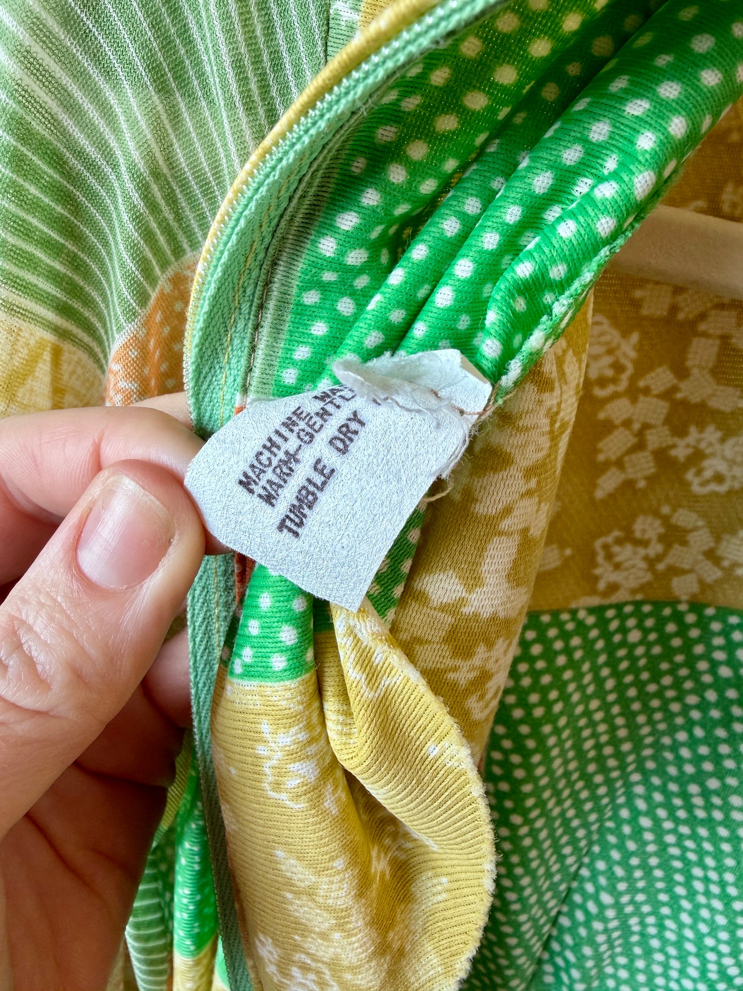1970's "Patchwork" Angel Wing Dress