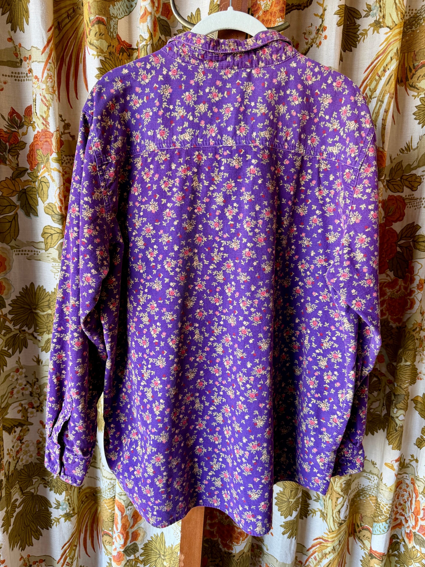 1990’s Floral Cotton Corduroy Shirt | Lauren Brooke