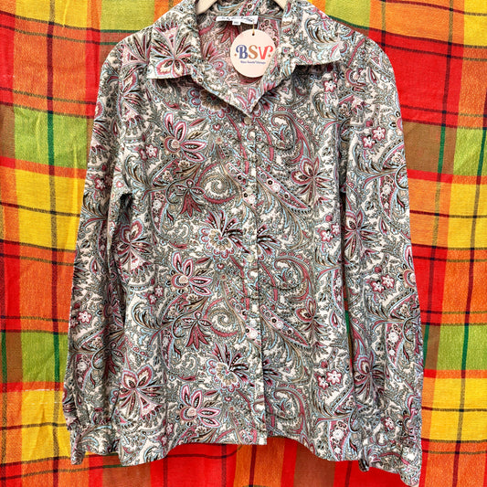 1970's Swishy Paisley Blouse | Lady Manhattan