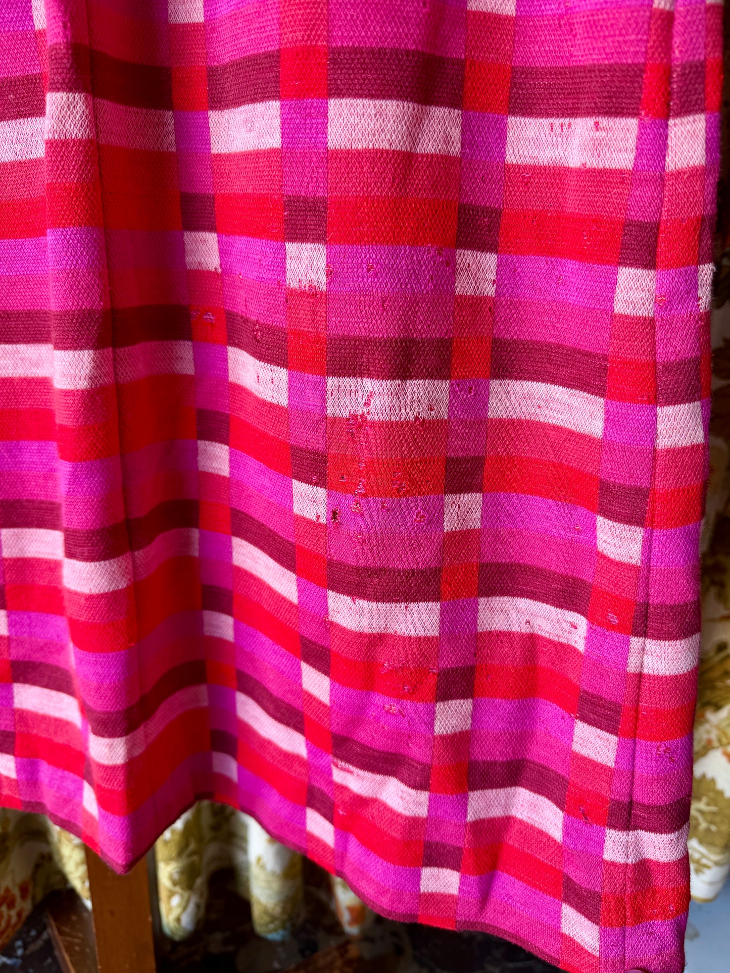1960's/70's Orange & Pink Knit Dress AS IS