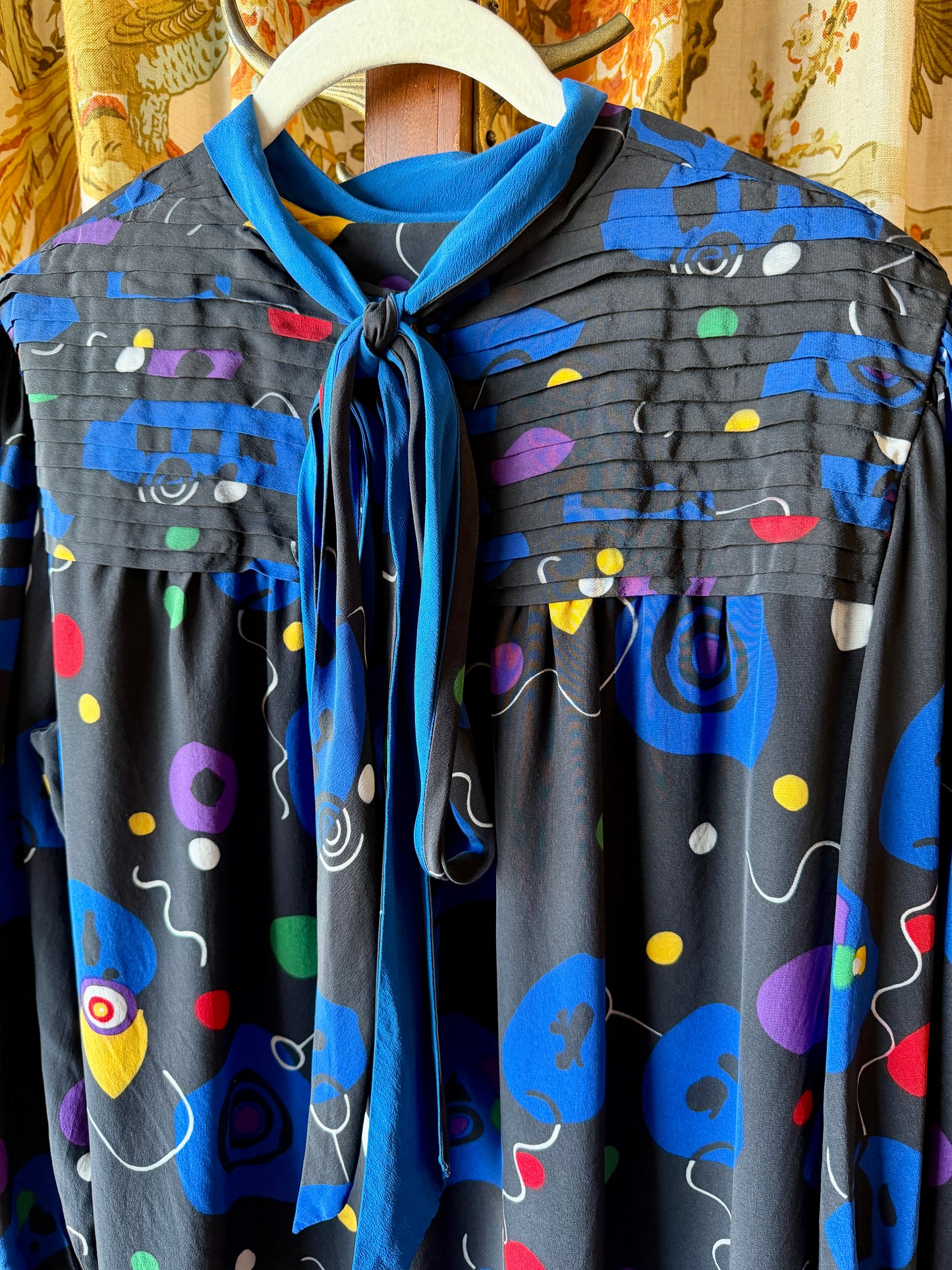 1980's Abstract Silk Dress | Ciao Ltd.