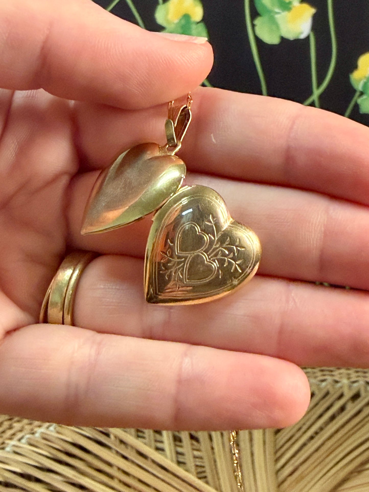 Vintage Gold Plate Heart Locket