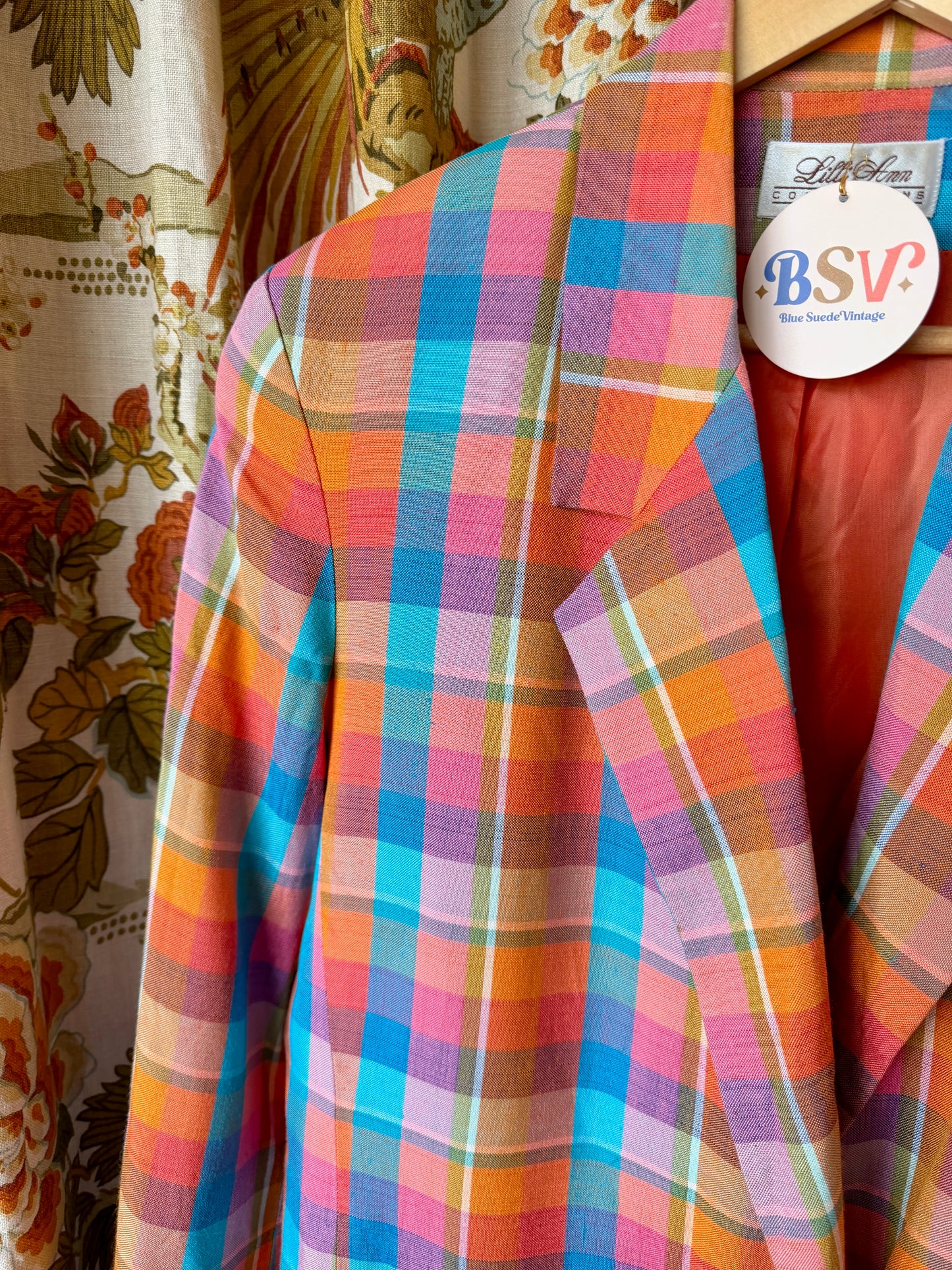 1980's Neon Madras Blazer | Lilli Ann Collections