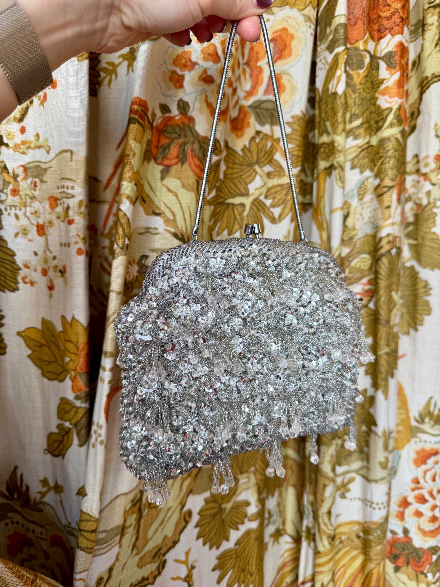 Vintage Silver Beaded Handbag | Dayne Taylor