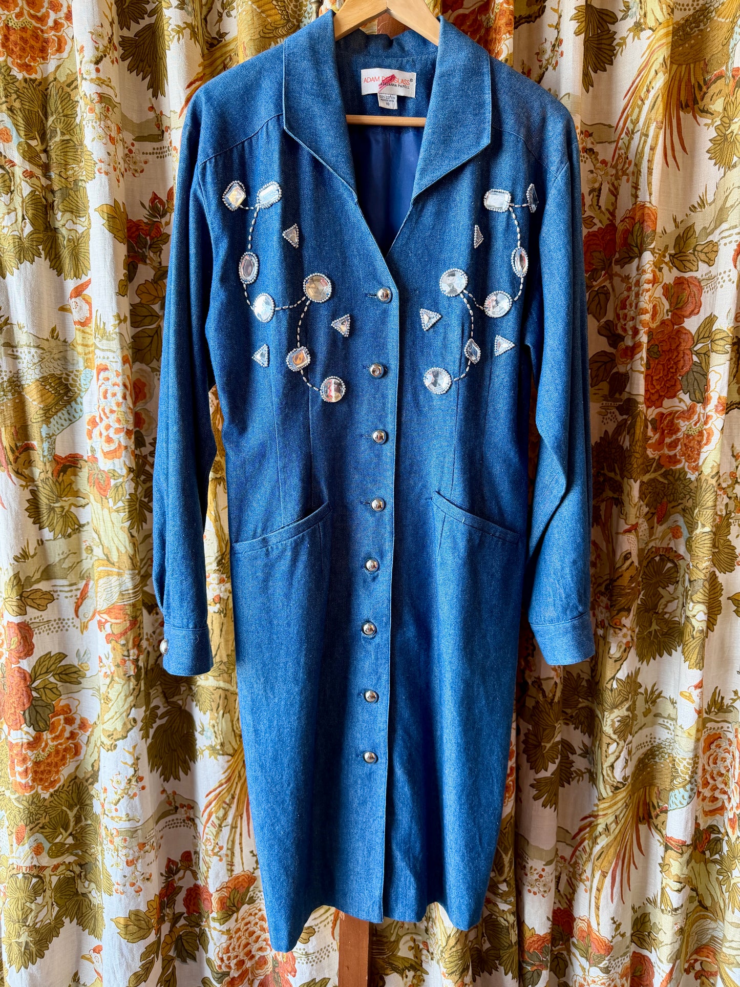 1980's XL Rhinestone Denim Jacket | Adam Douglass