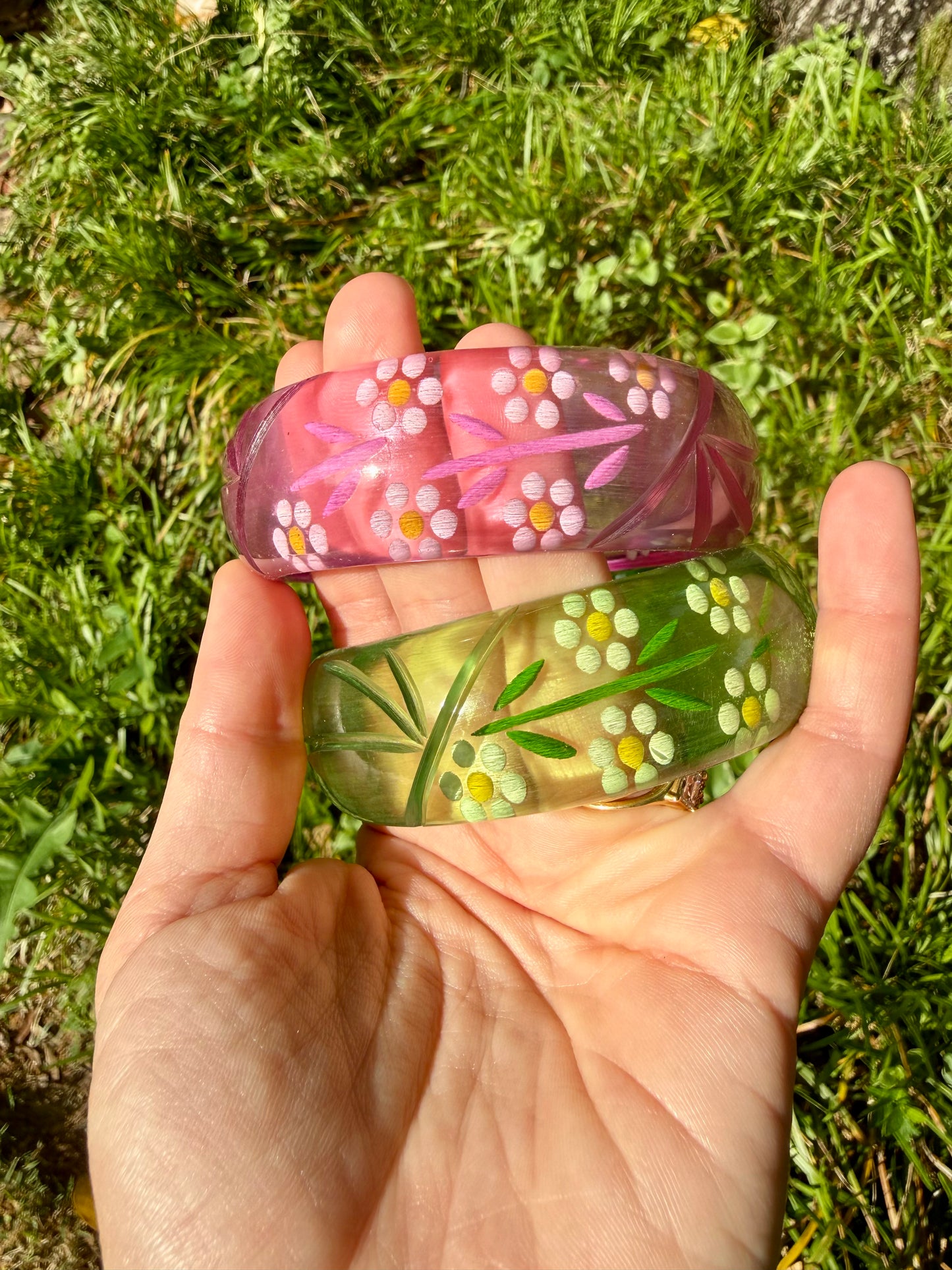 "Darling" Floral Bangle