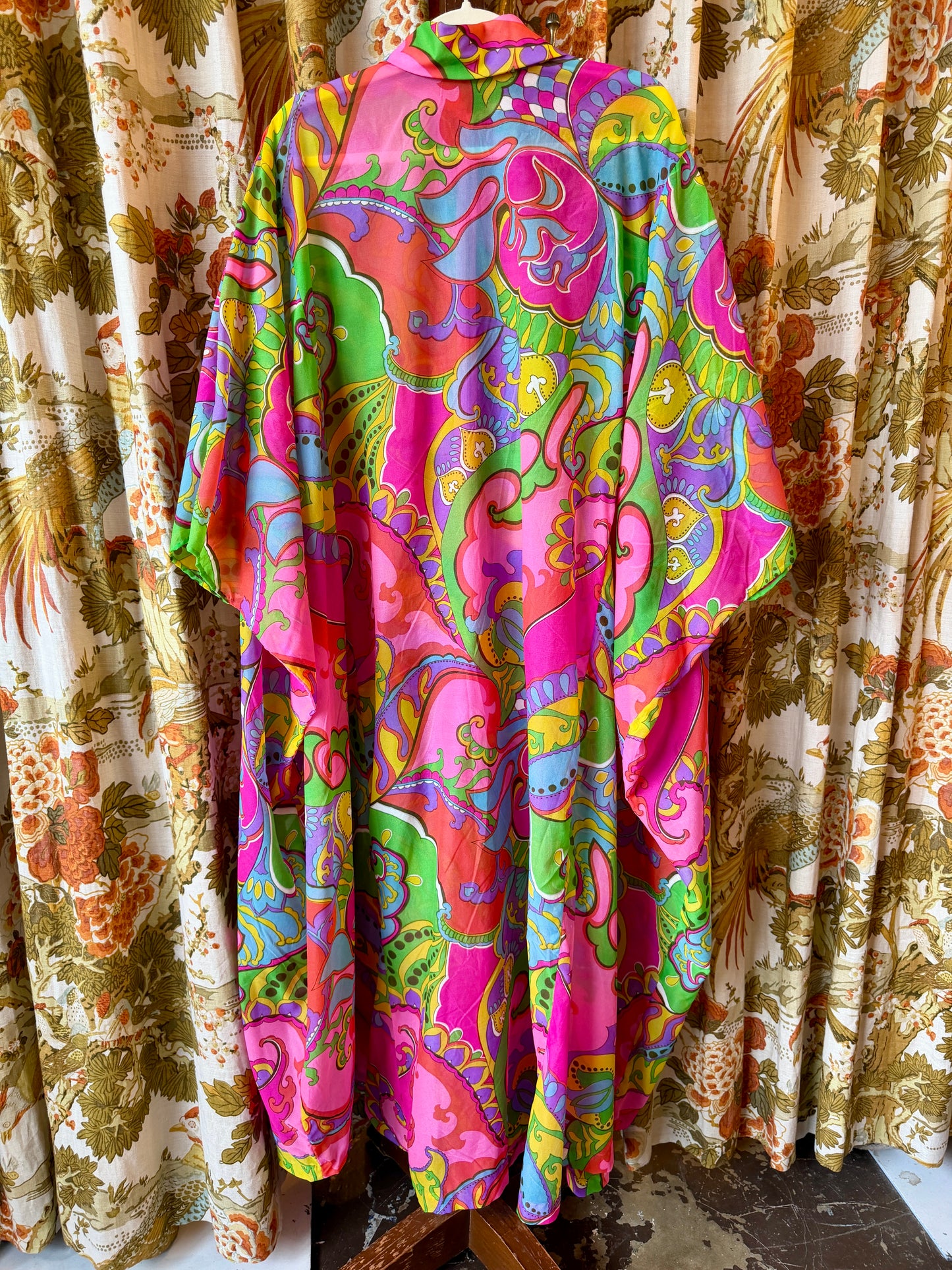 1960's Psychedelic Chiffon Caftan AS IS
