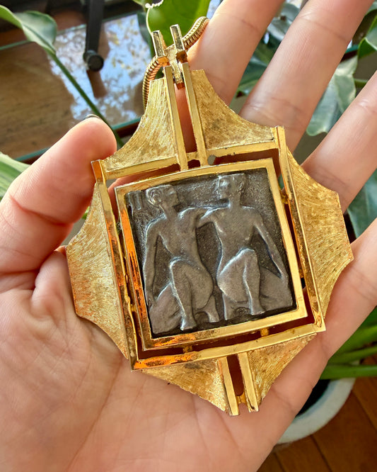 1970's Brutalist Gemini Necklace | Luca Razza