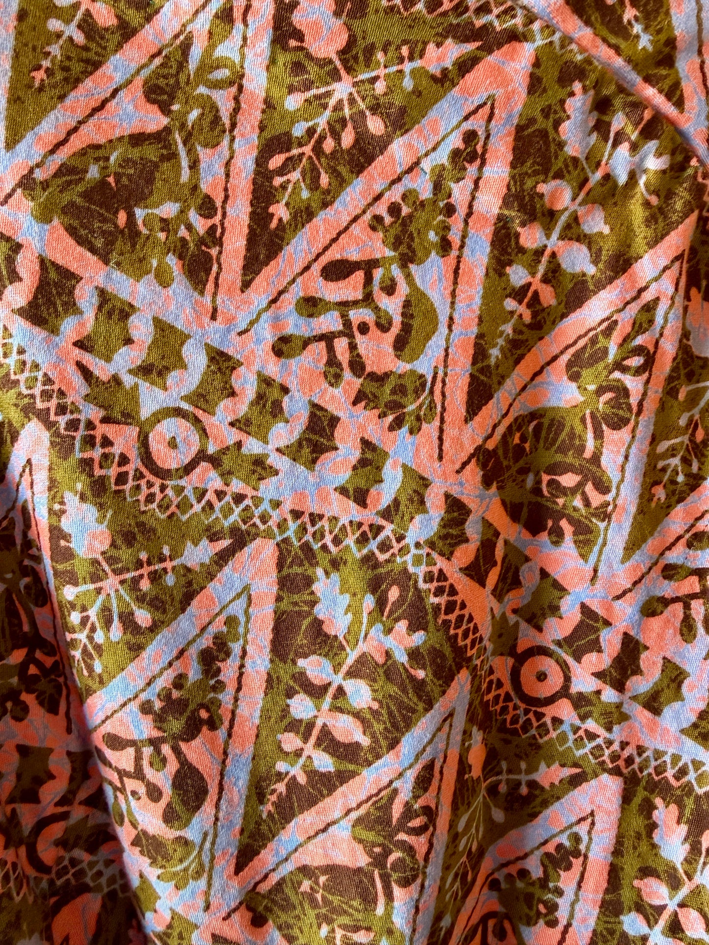 1960’s Handmade Pink Batik-Style Day Dress
