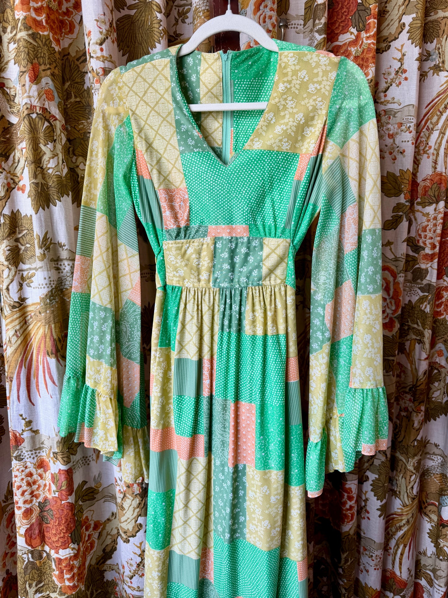 1970's "Patchwork" Angel Wing Dress