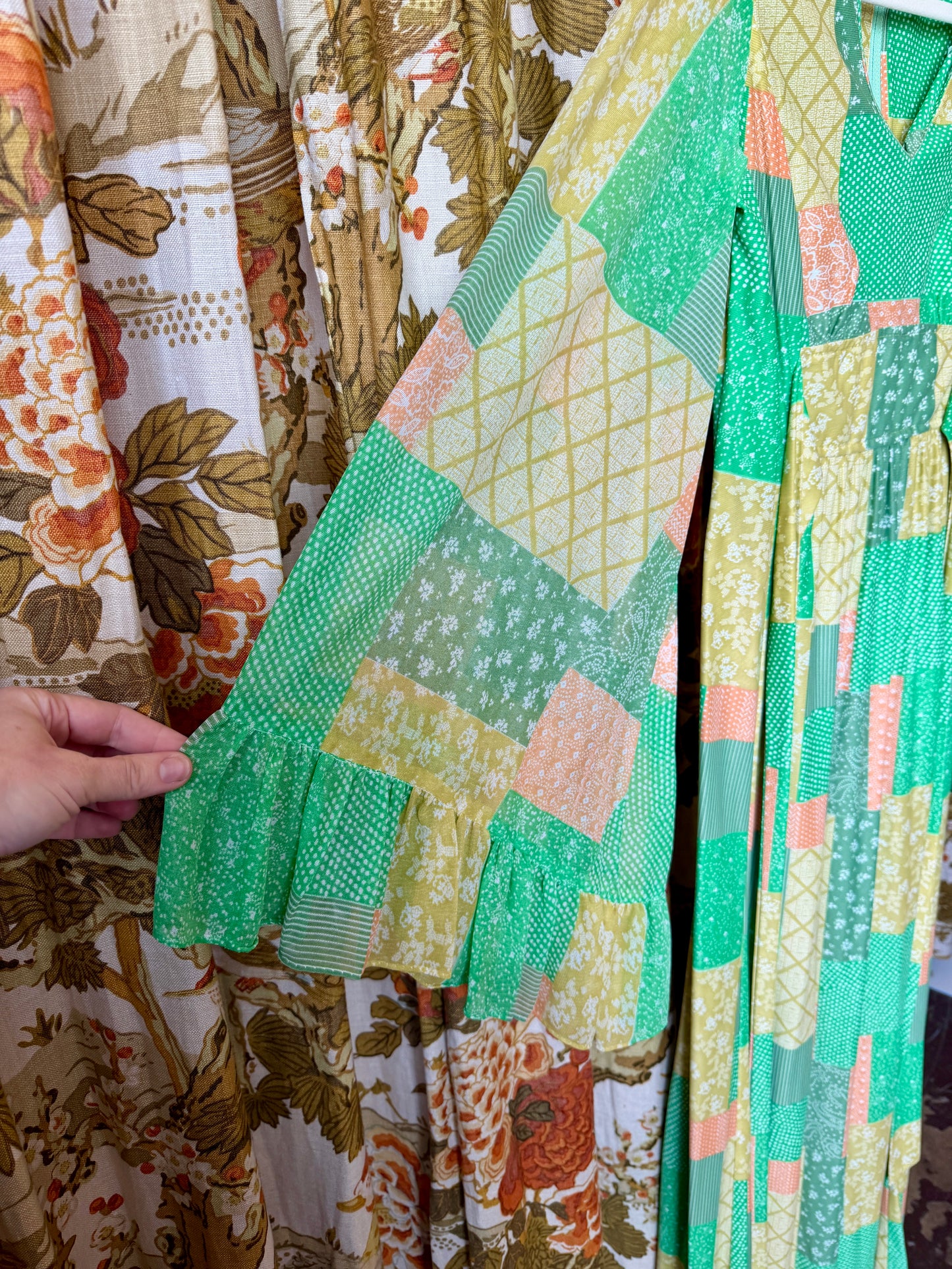 1970's "Patchwork" Angel Wing Dress