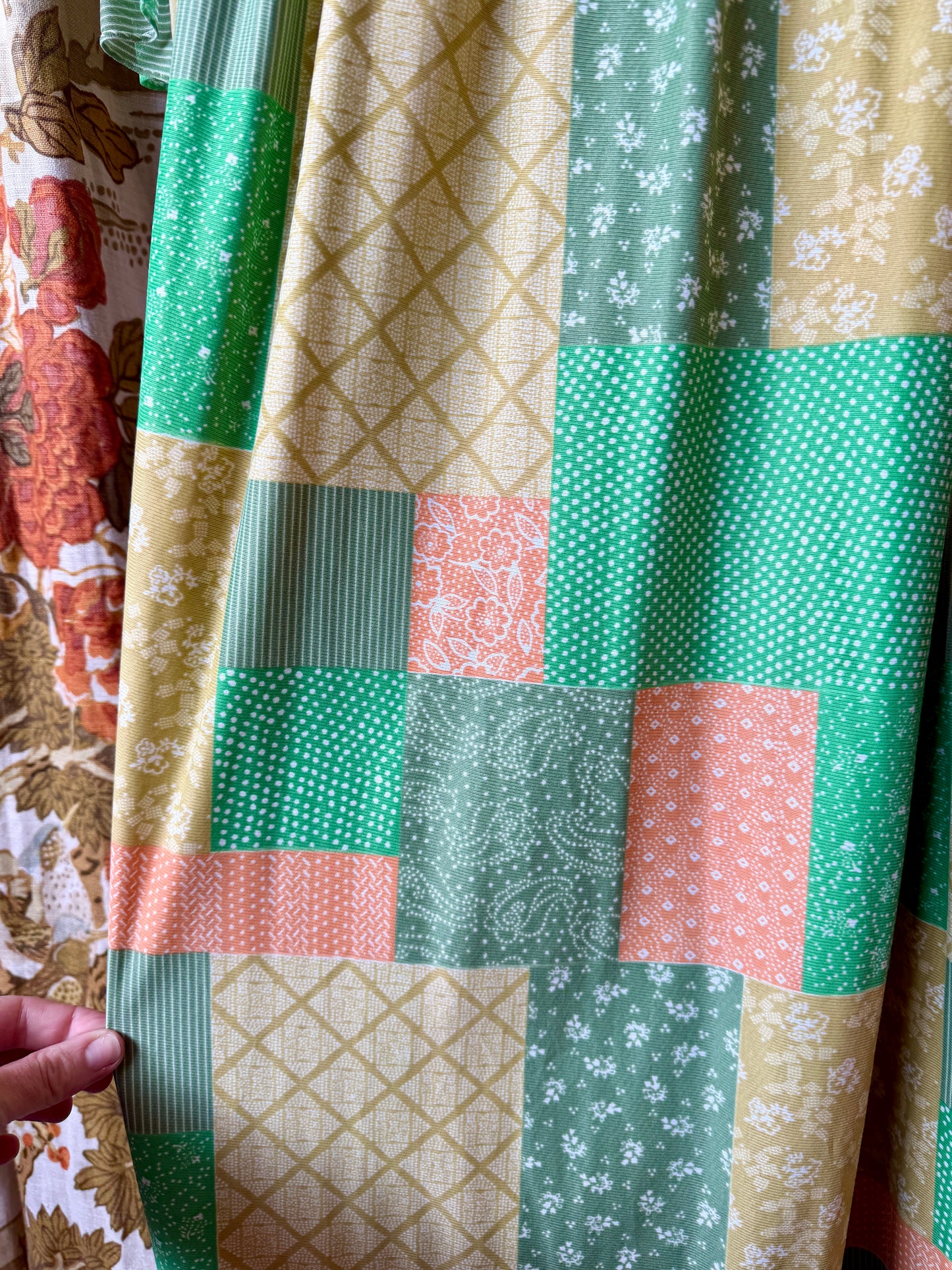 1970's "Patchwork" Angel Wing Dress