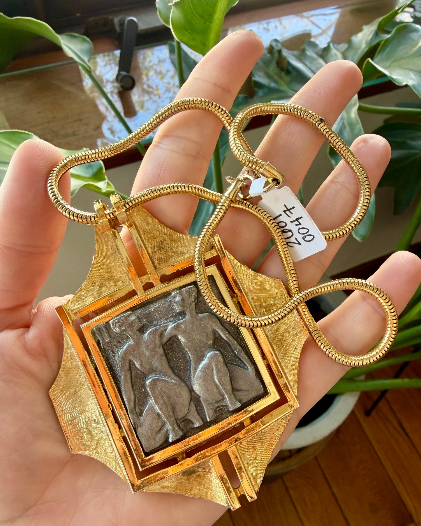 1970's Brutalist Gemini Necklace | Luca Razza