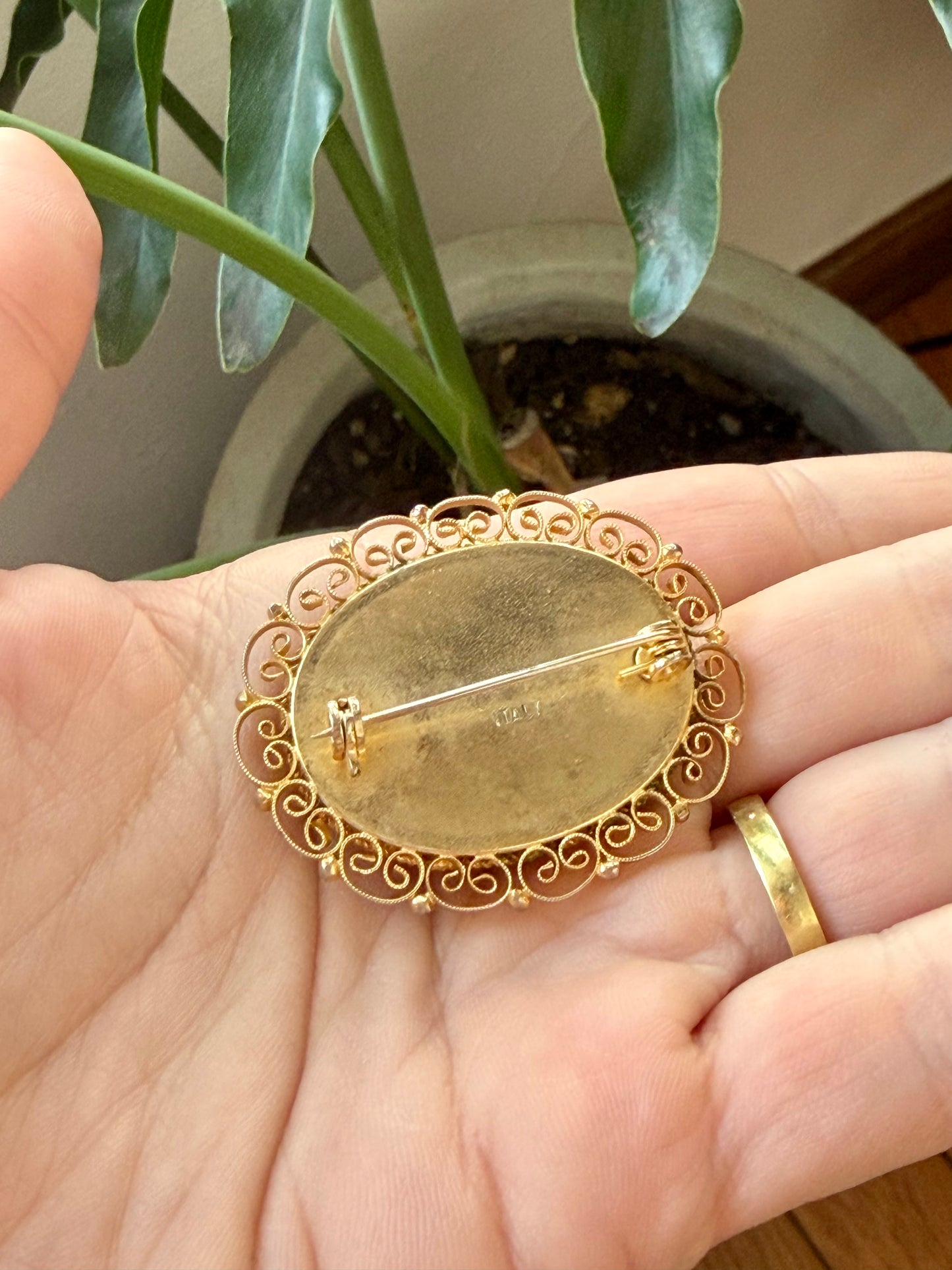 Vintage Italian Micro Mosaic Brooch