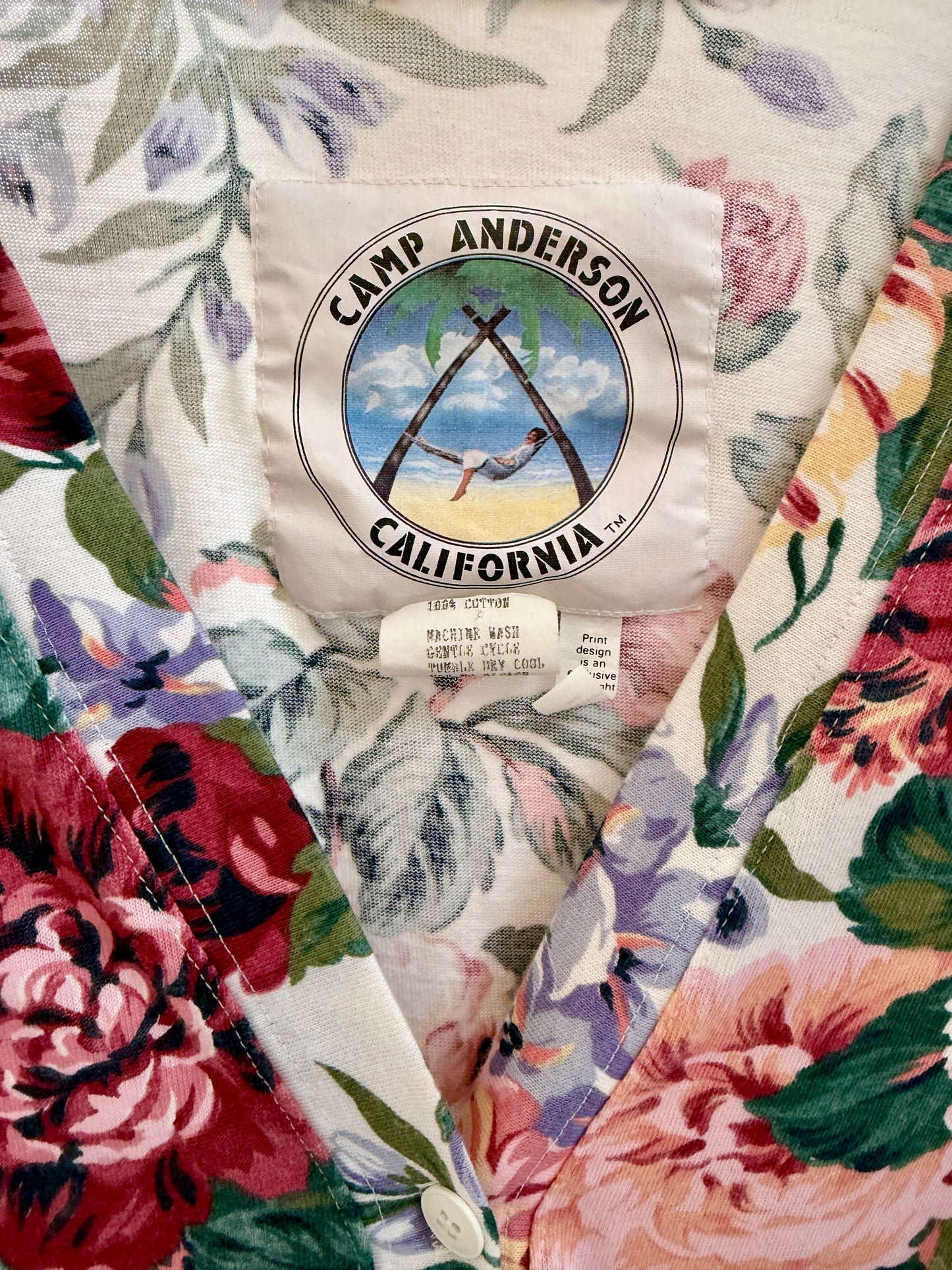 1990's Floral Drawstring Cardigan | Camp Anderson California