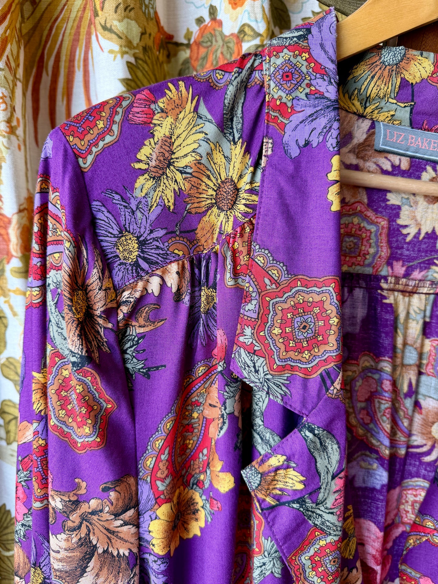 1990's Sunflower Paisley Blazer | Liz Baker