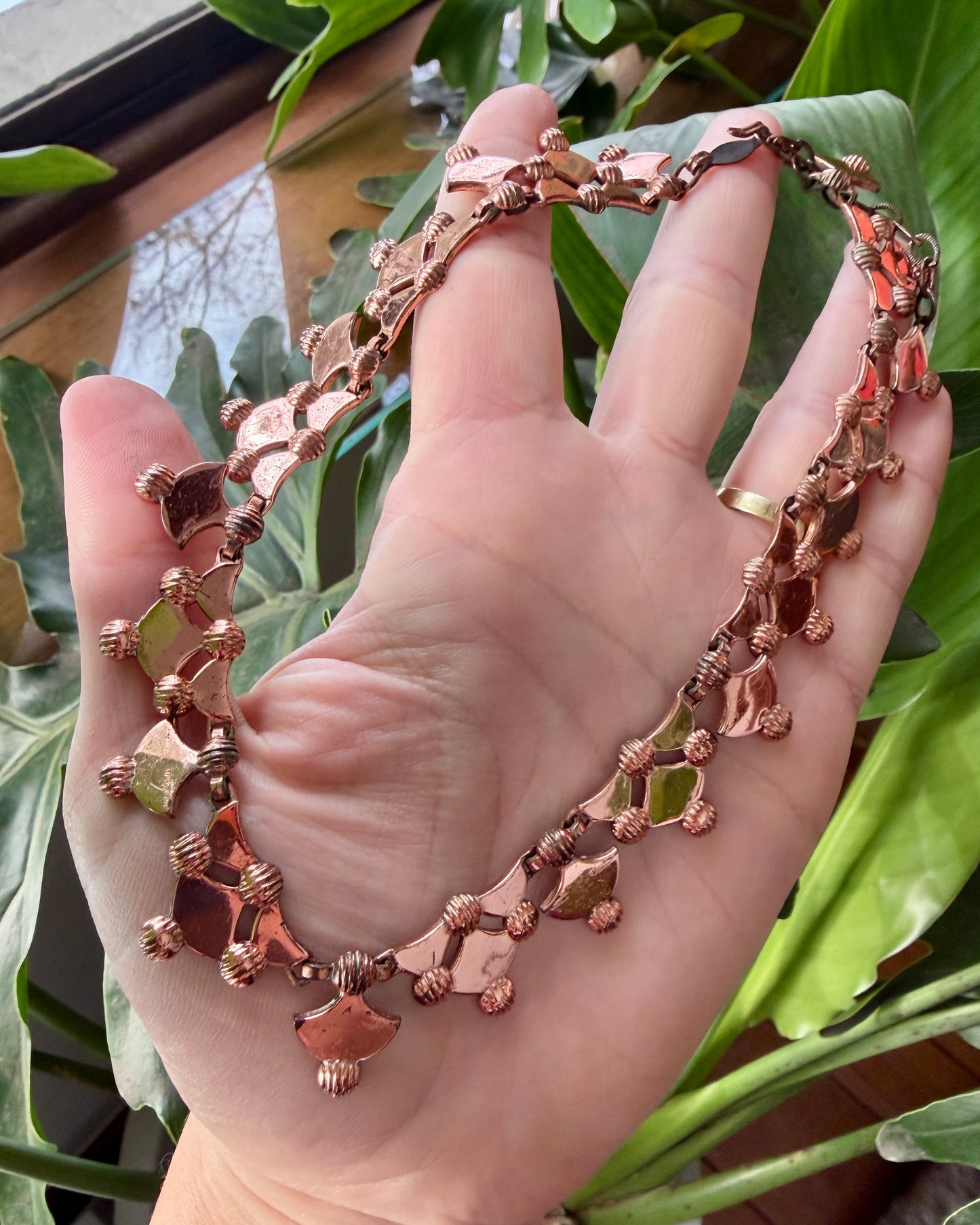 1950's Copper Collar Necklace | Renoir