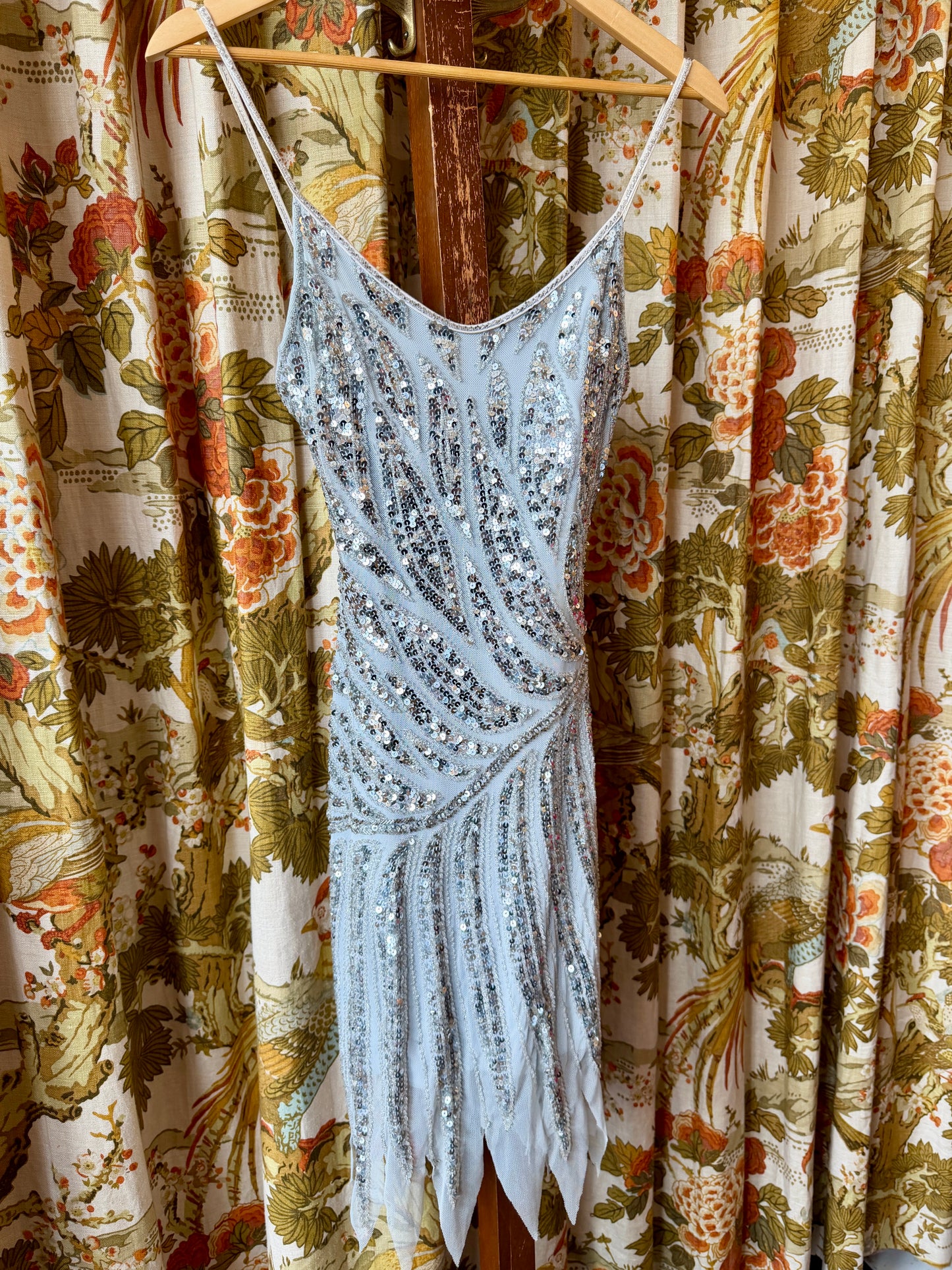 Y2K Silver Sequin Dress | Caché