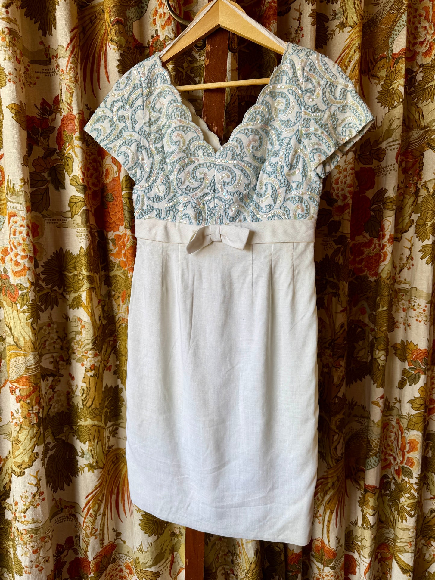 1960's Sequin Top Wiggle Dress | Parnes Feinstein