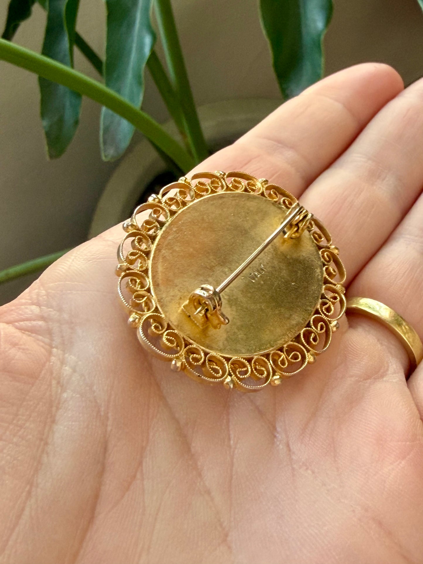 Vintage Italian Micro Mosaic Brooch