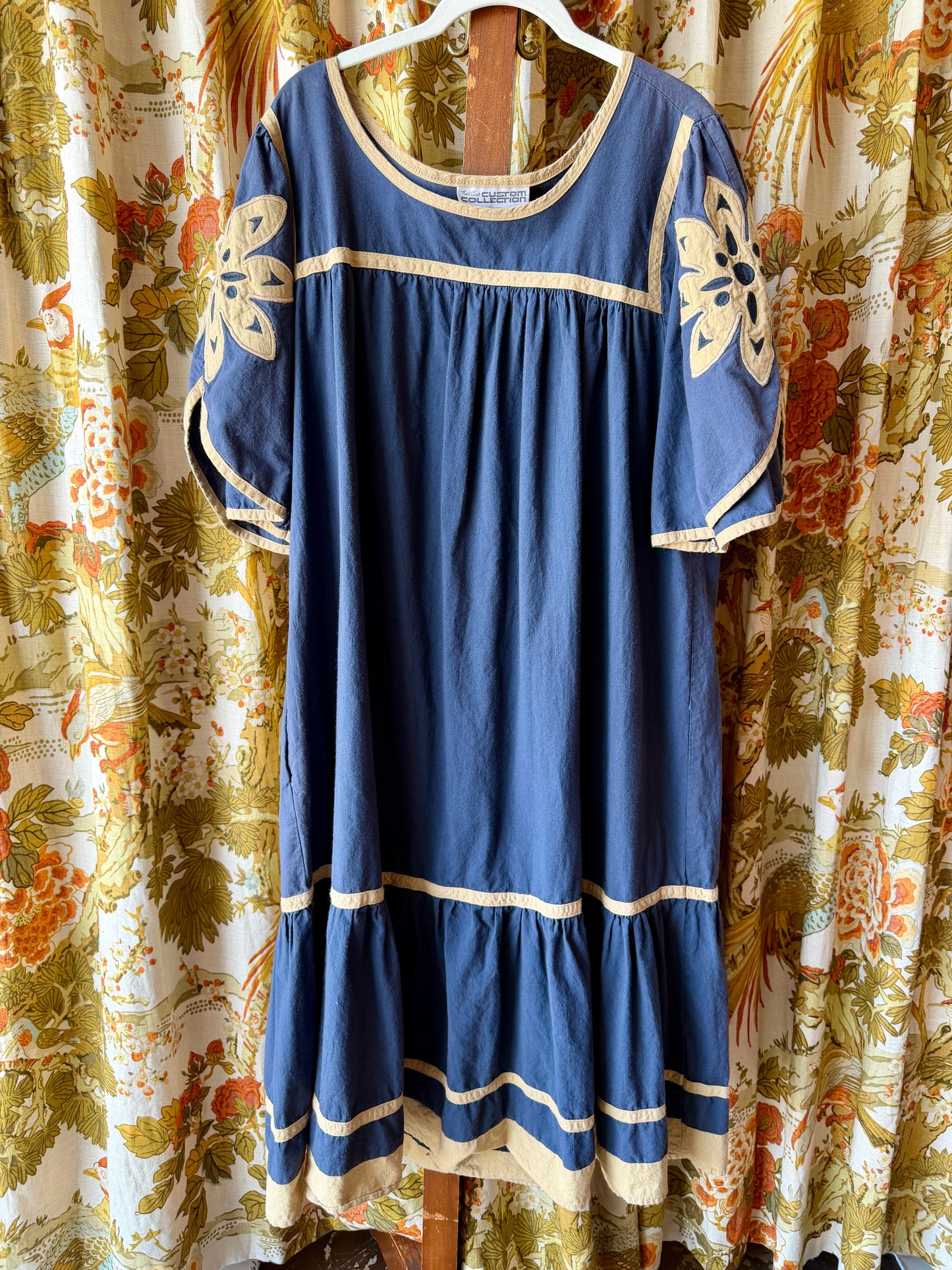1980's Floral Applique Mumu | The East Custom Collection