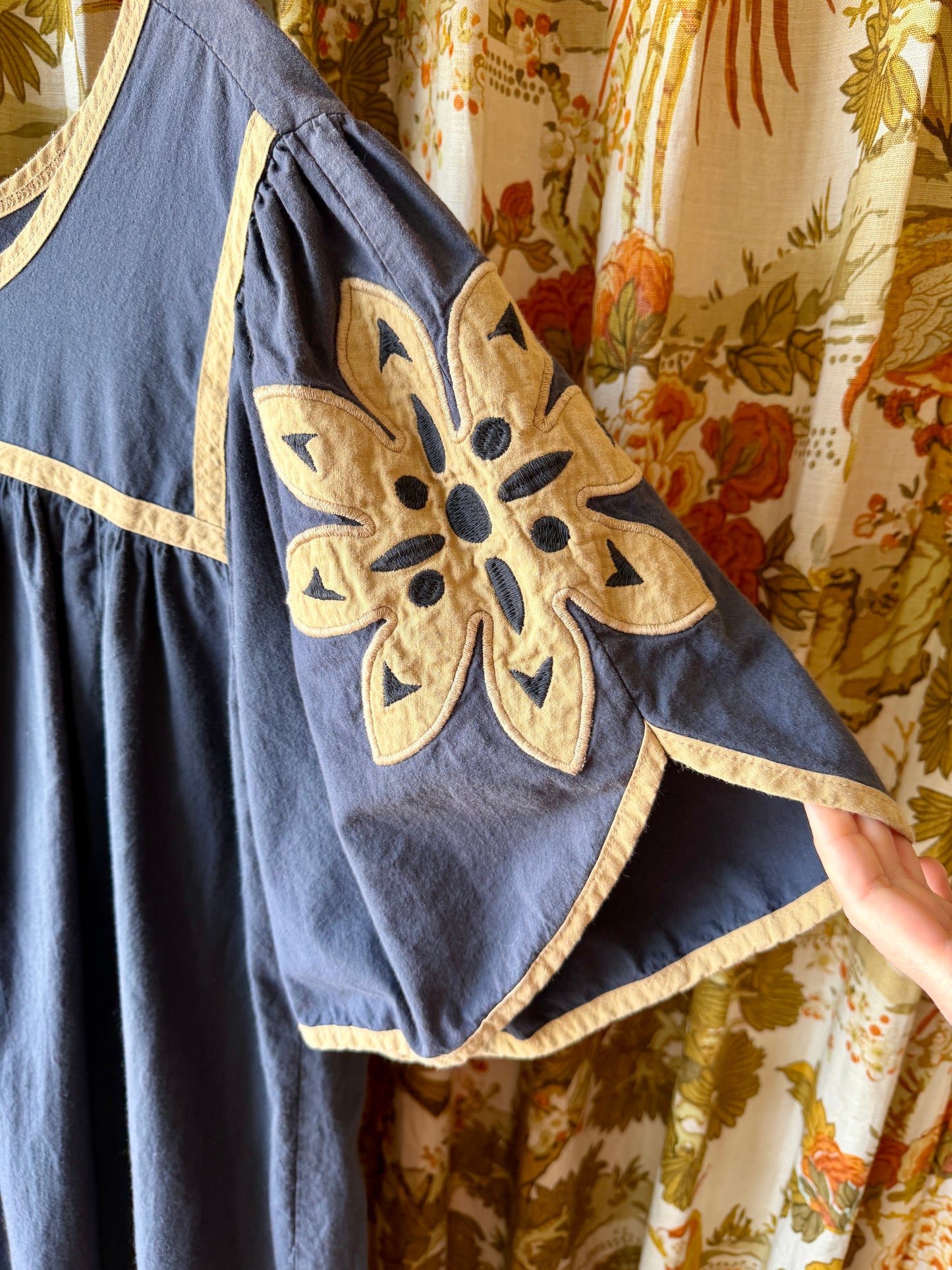 1980's Floral Applique Mumu | The East Custom Collection