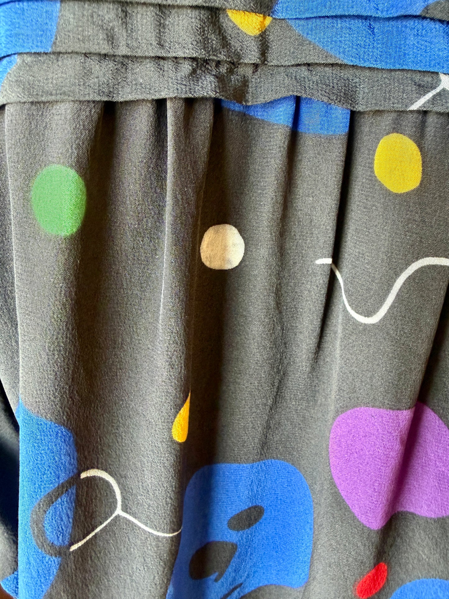 1980's Abstract Silk Dress | Ciao Ltd.