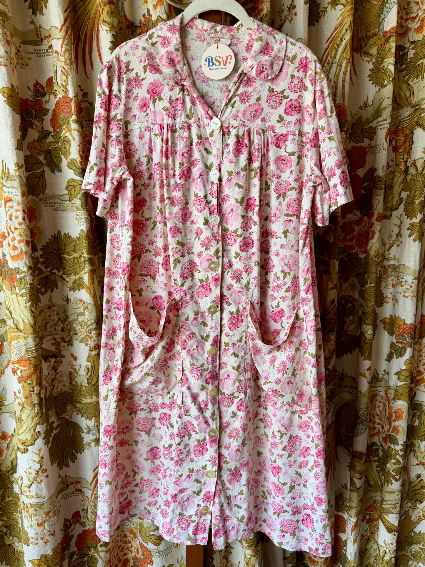 1950’s/60’s Pink Floral House Dress