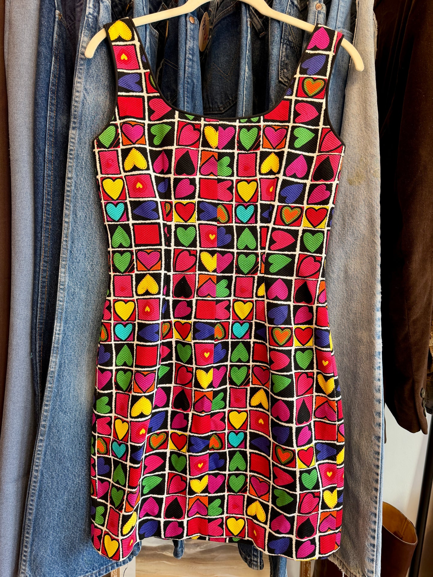 1990's Zip Front Heart Dress | Linda Segal