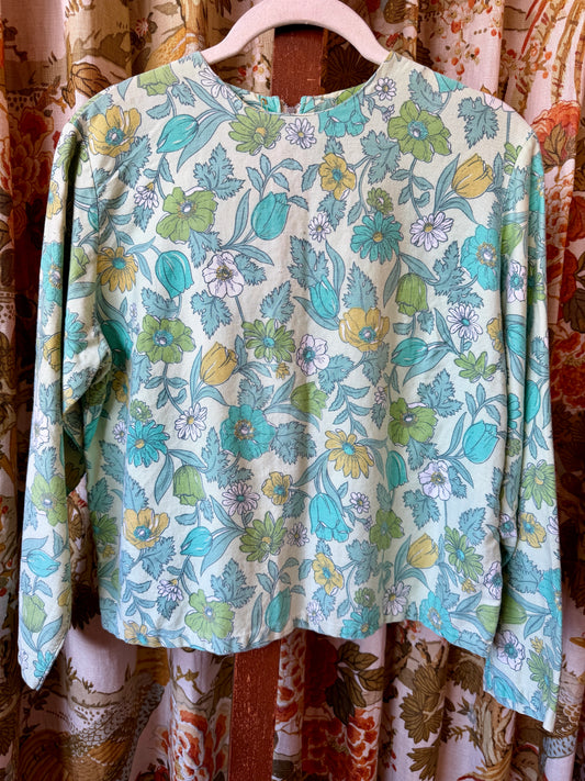 1960's/70's Soft Washed Floral Crop Top