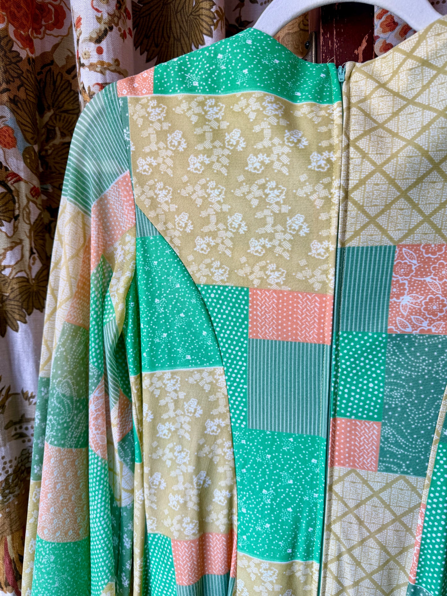 1970's "Patchwork" Angel Wing Dress