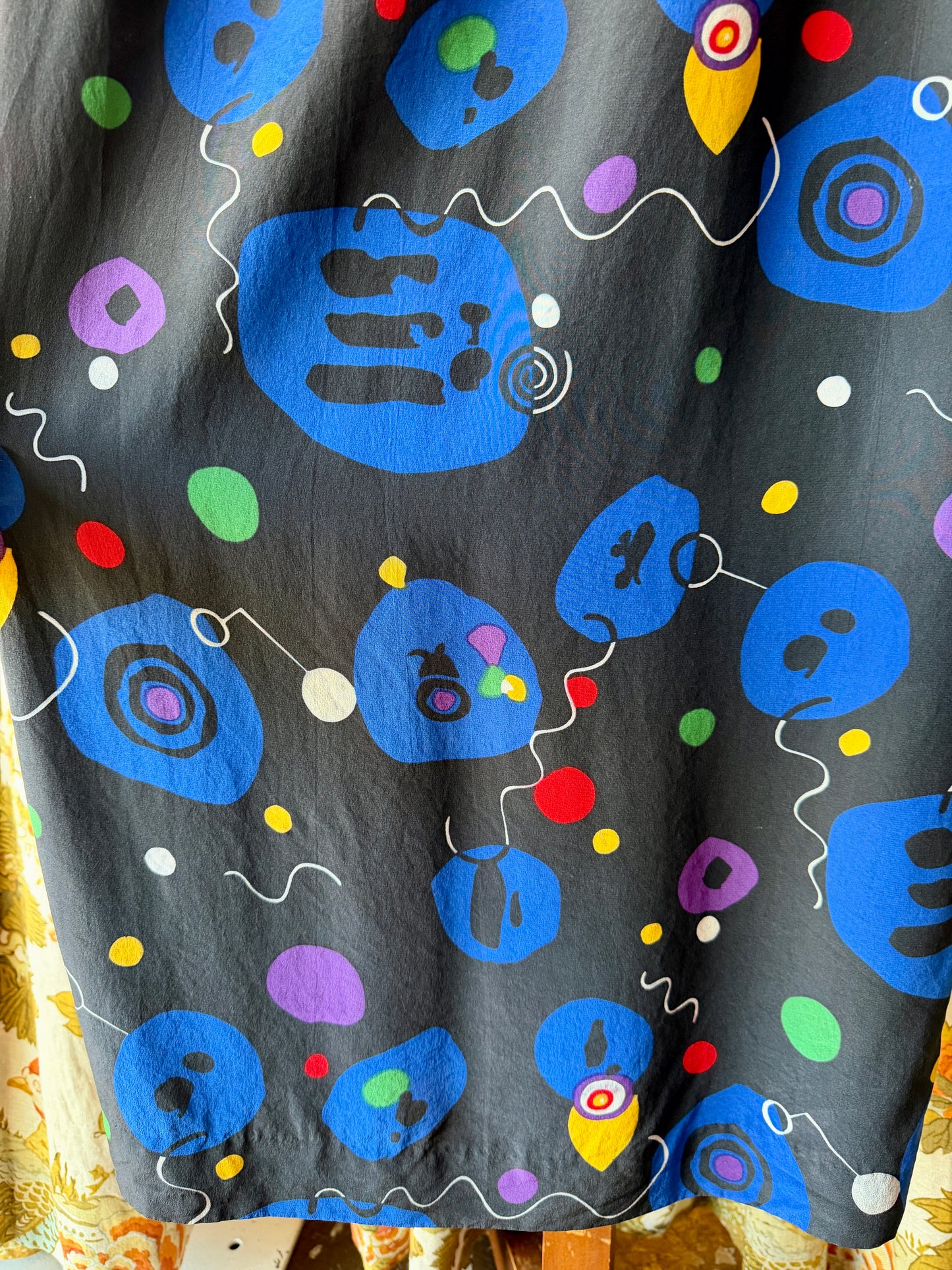 1980's Abstract Silk Dress | Ciao Ltd.