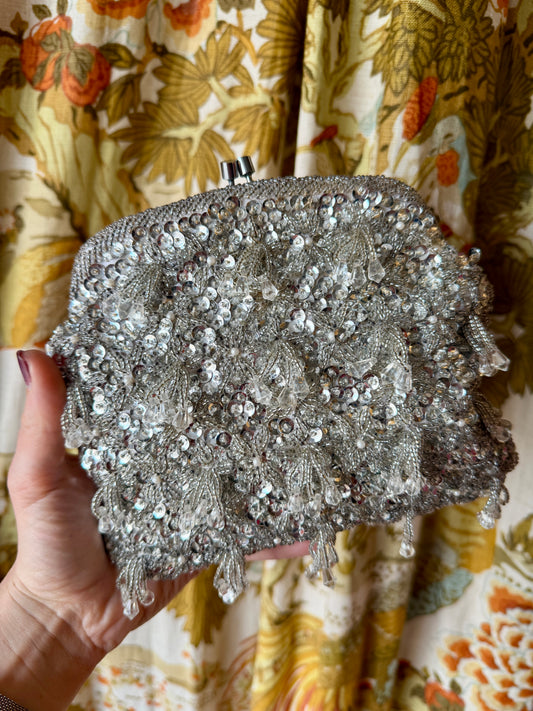 Vintage Silver Beaded Handbag | Dayne Taylor