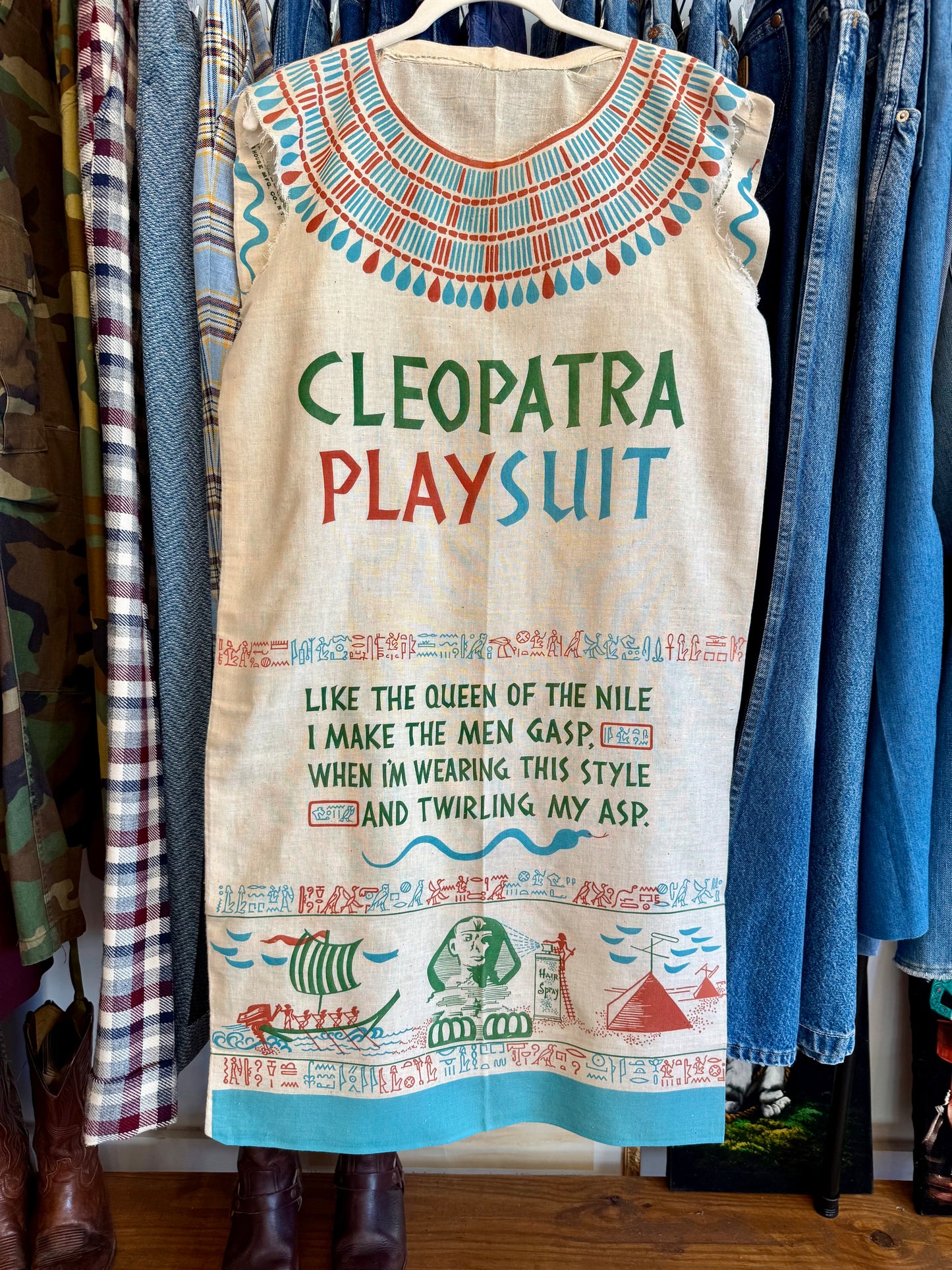 1950's/60's Feed Sack Cleopatra Dress