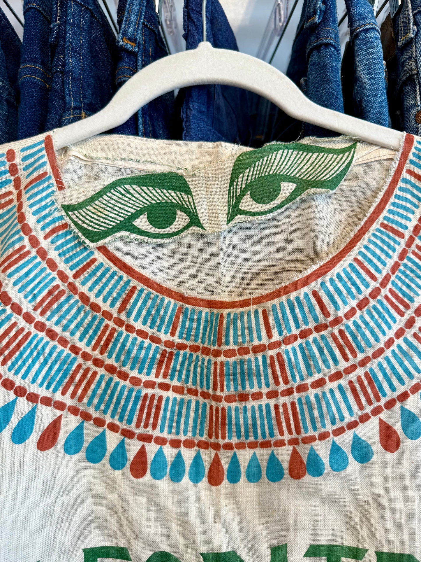 1950's/60's Feed Sack Cleopatra Dress