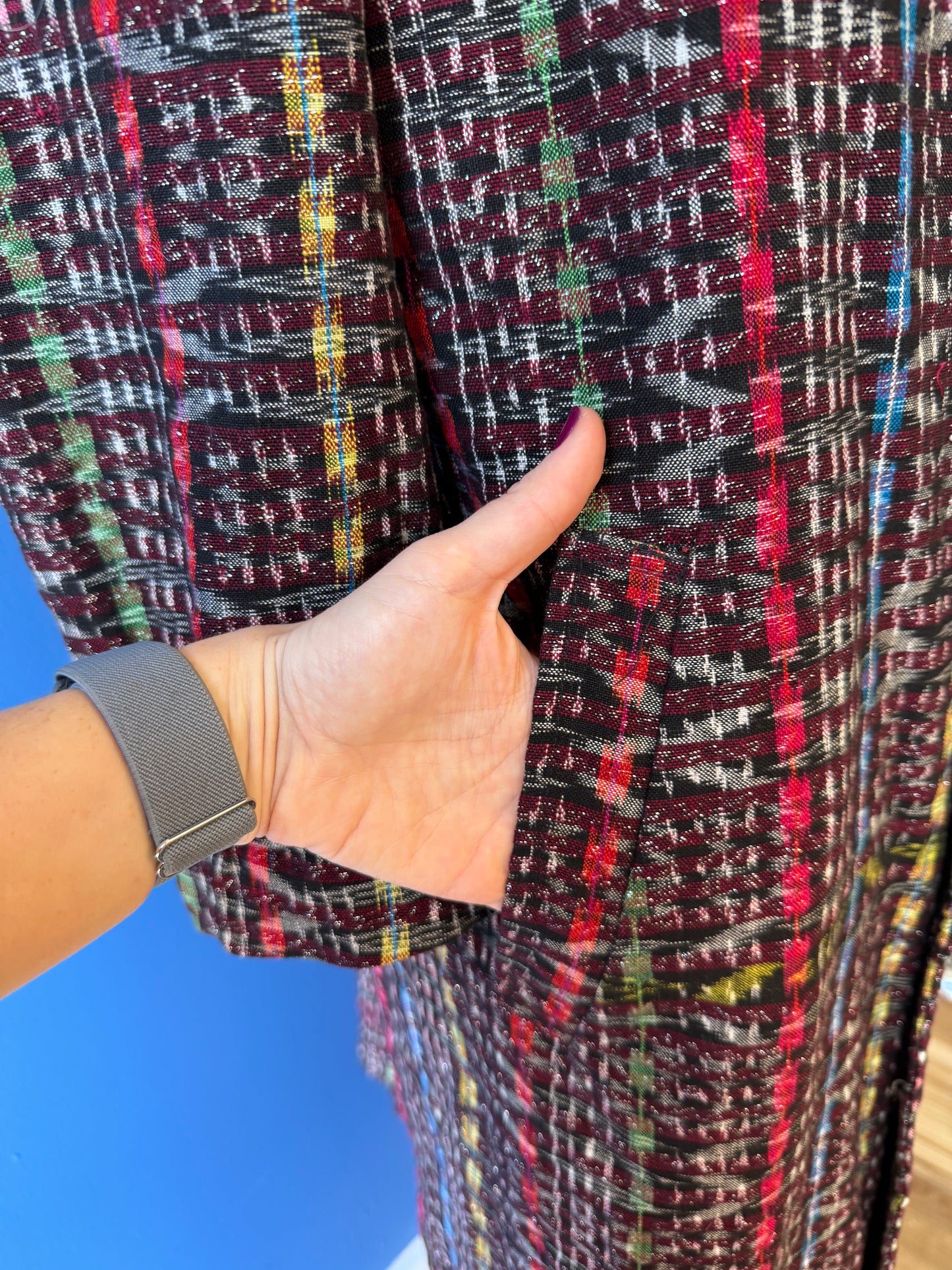 1990's? Silver Threaded Guatemalan Coat | Ixmucané