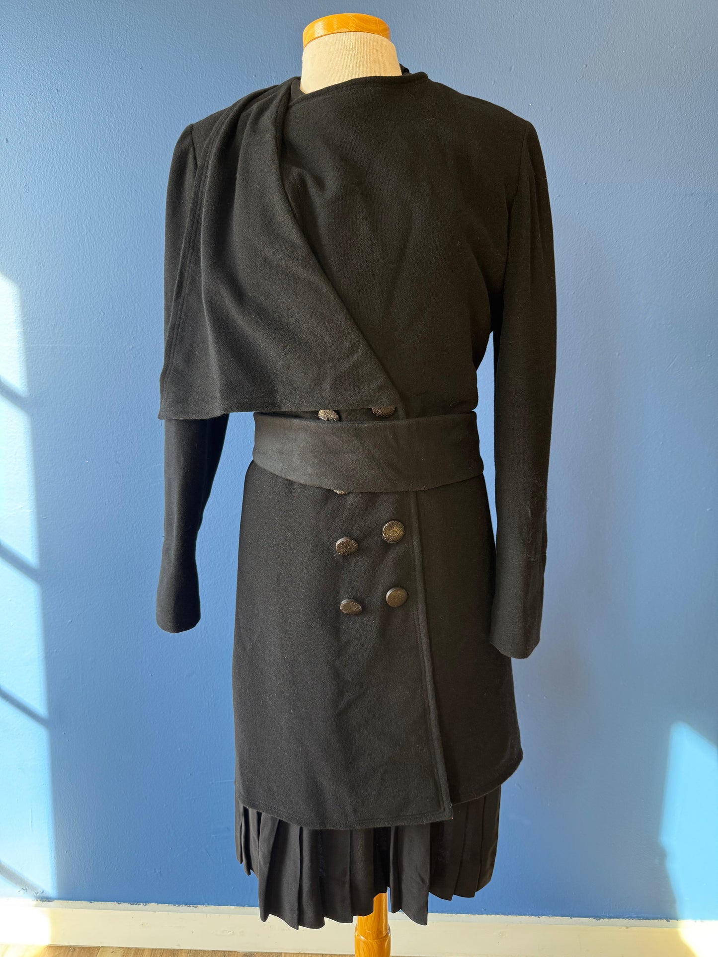 1990's Black Wool Coat | Emmanuel Ungaro