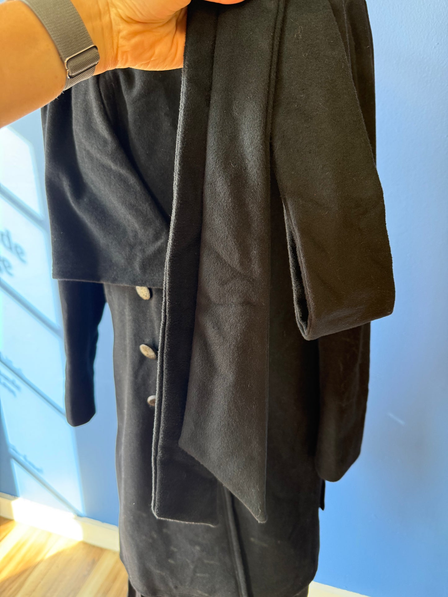 1990's Black Wool Coat | Emmanuel Ungaro