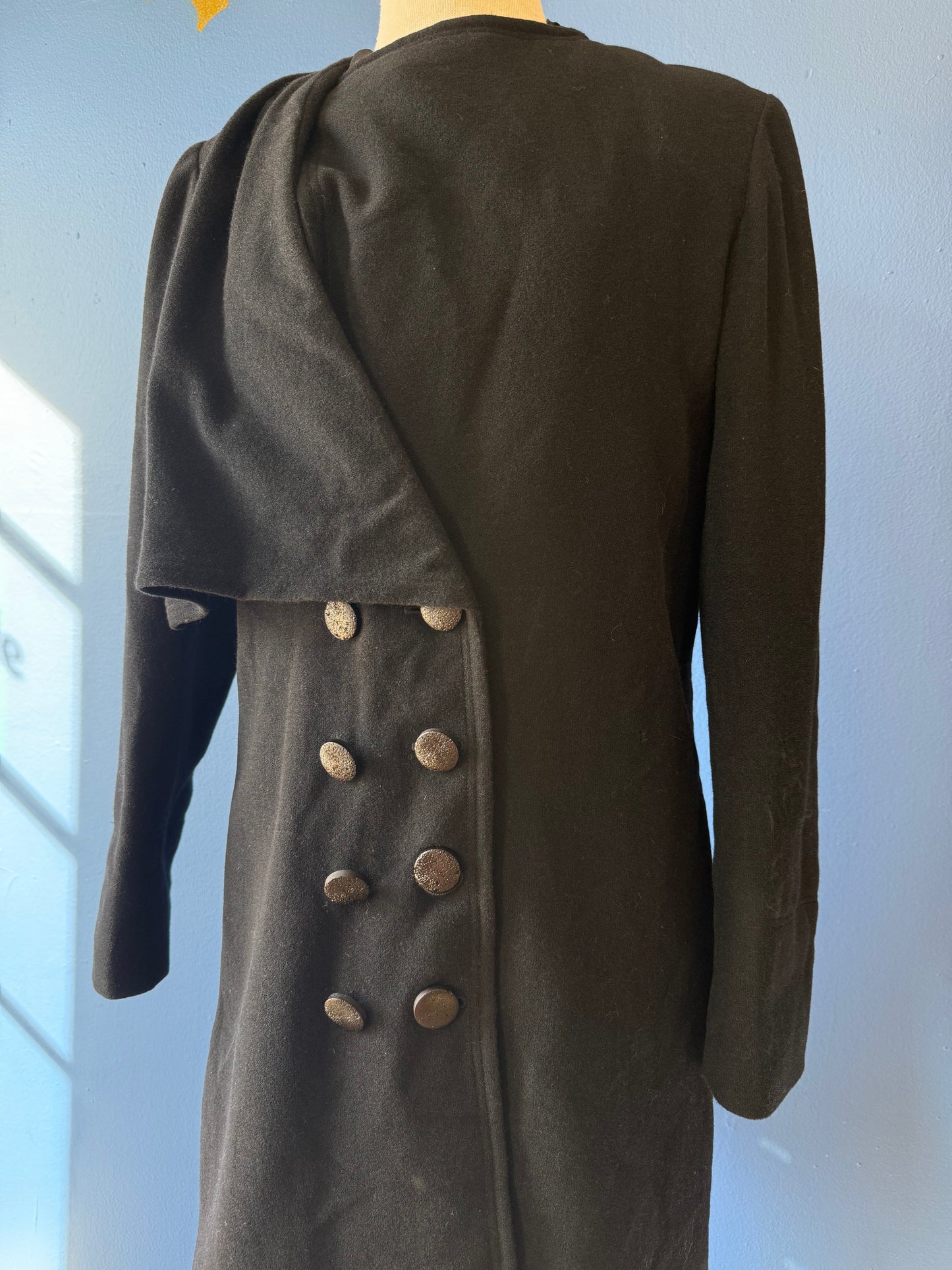 1990's Black Wool Coat | Emmanuel Ungaro