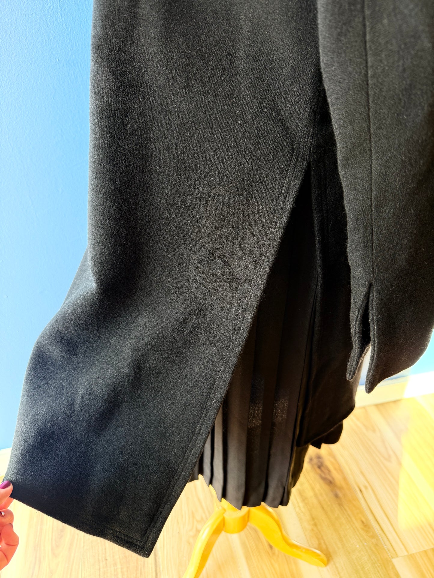 1990's Black Wool Coat | Emmanuel Ungaro