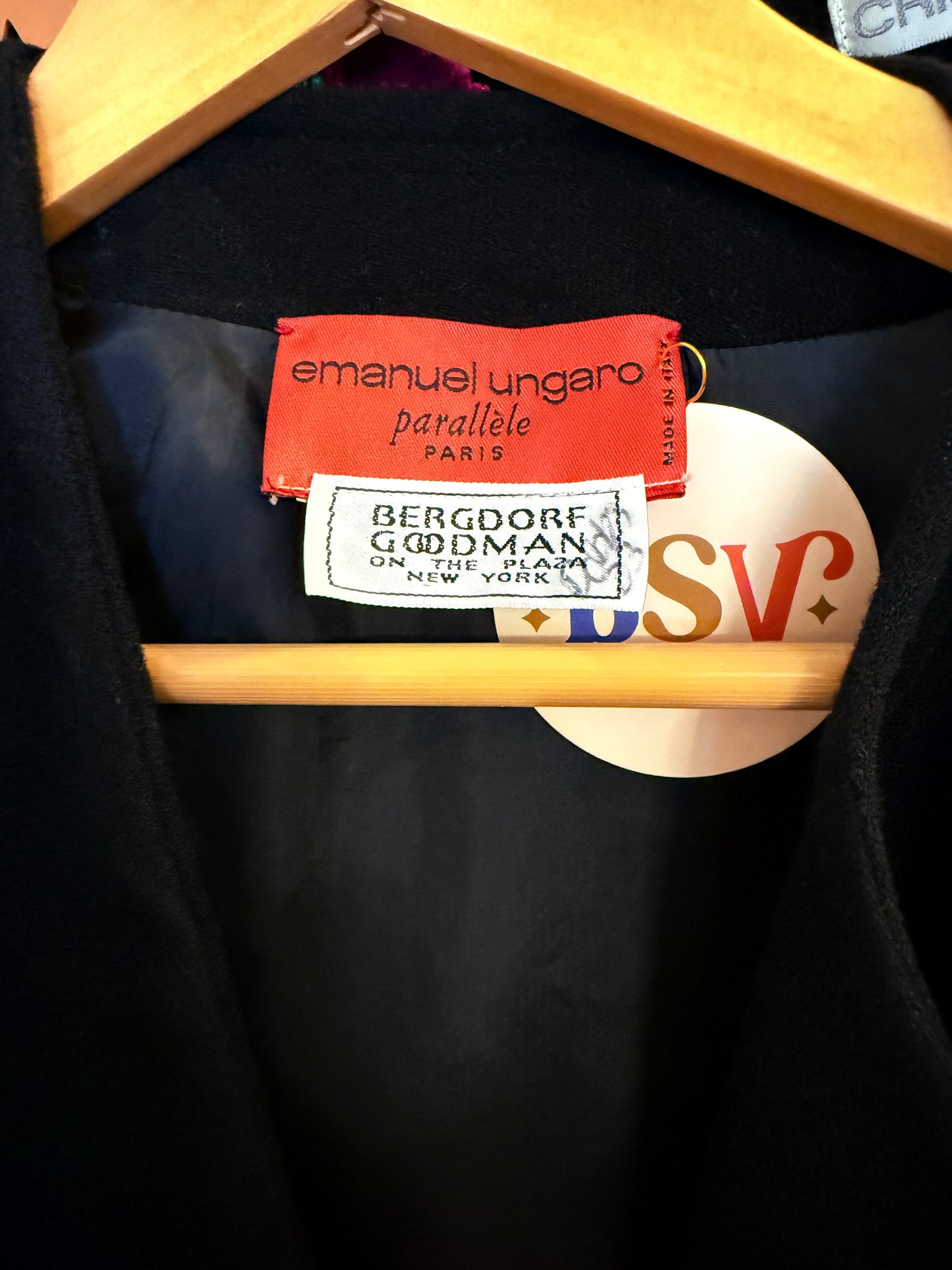 1990's Black Wool Coat | Emmanuel Ungaro