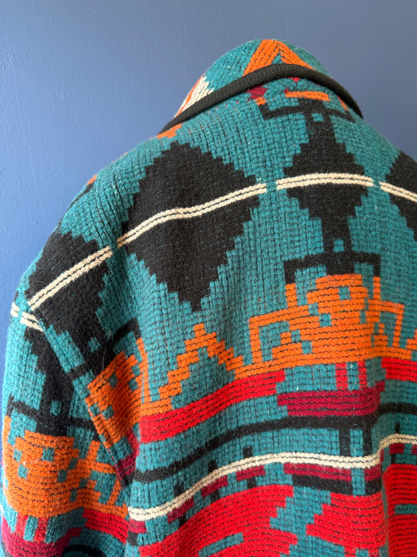 1980's Southwestern Shawl Collar Coat | Lady Suzette