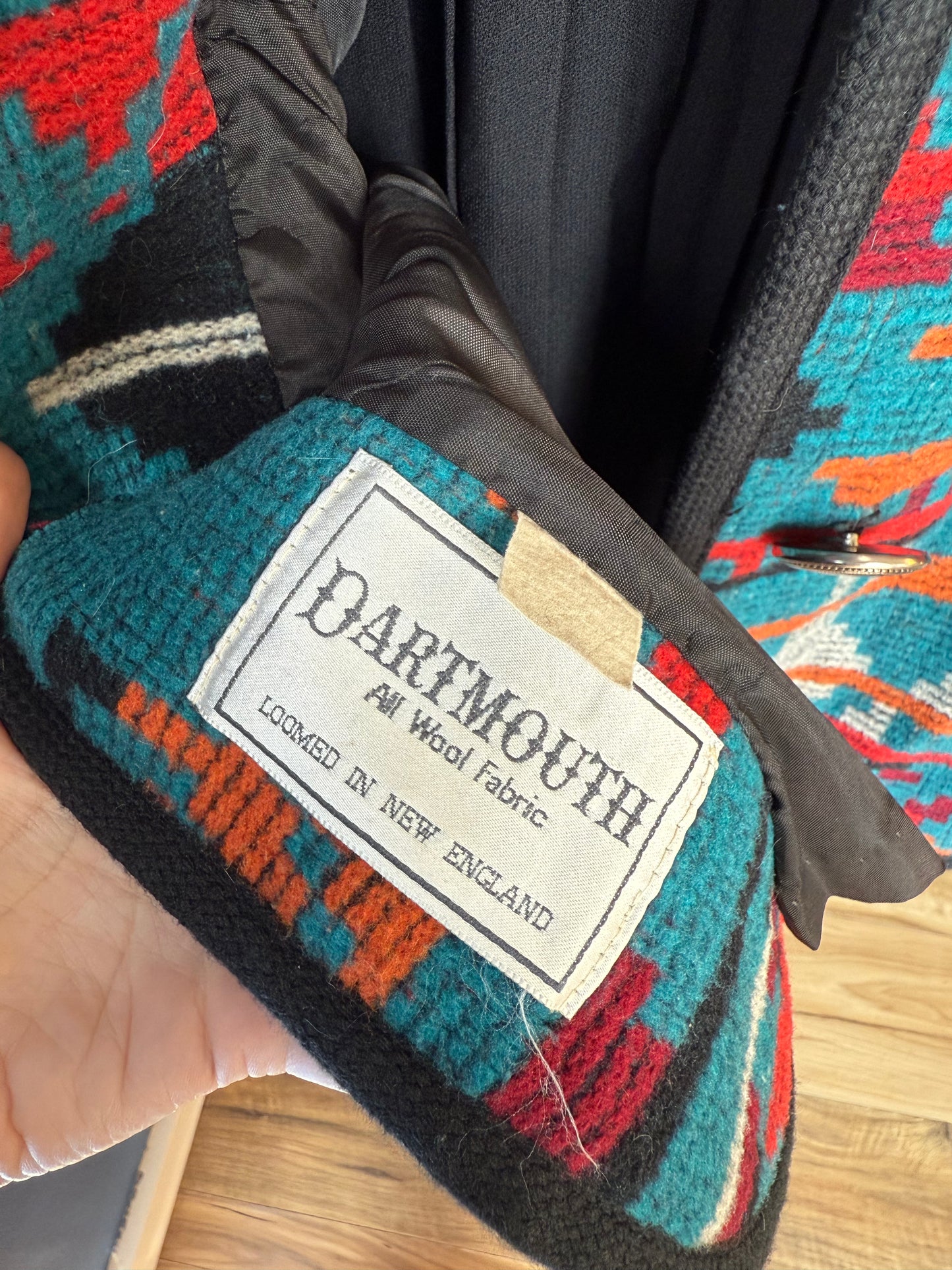 1980's Southwestern Shawl Collar Coat | Lady Suzette